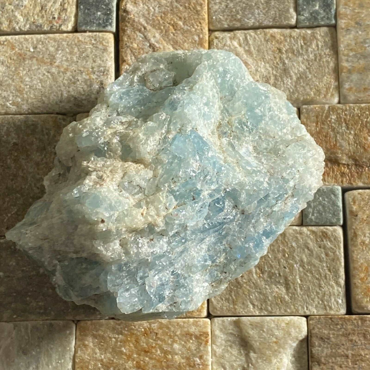 AQUAMARINE BERYL COMPACT SPECIMEN FROM ZAMBIA 211g MF8325