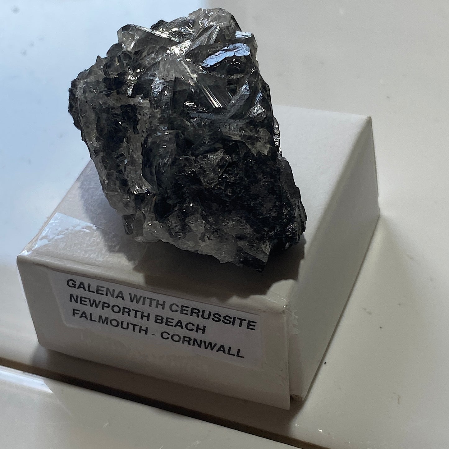 GALENA WITH CERUSSITE : NEWPORTH BEACH, FALMOUTH, CORNWALL 84g MF5197