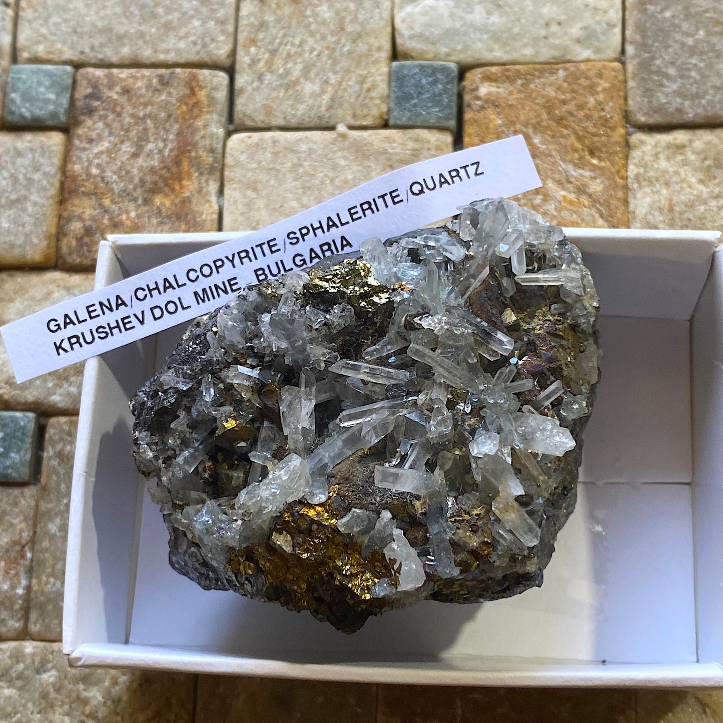GALENA/CHALCOPYRITE/SPHALERITE/QUARTZ : KRUSEV DOL MINE - BULGARIA 169g MF5199