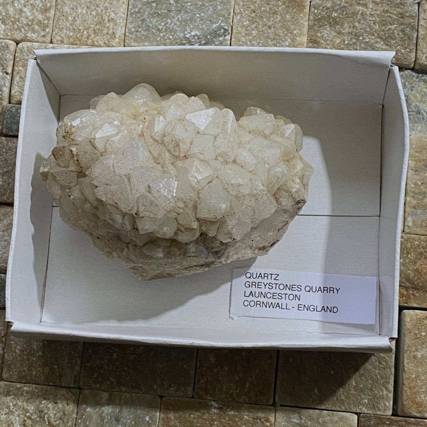 QUARTZ CRYSTAL ASSEMBLAGE - GREYSTONES, CORNWALL, ENGLAND. 234g MF4200