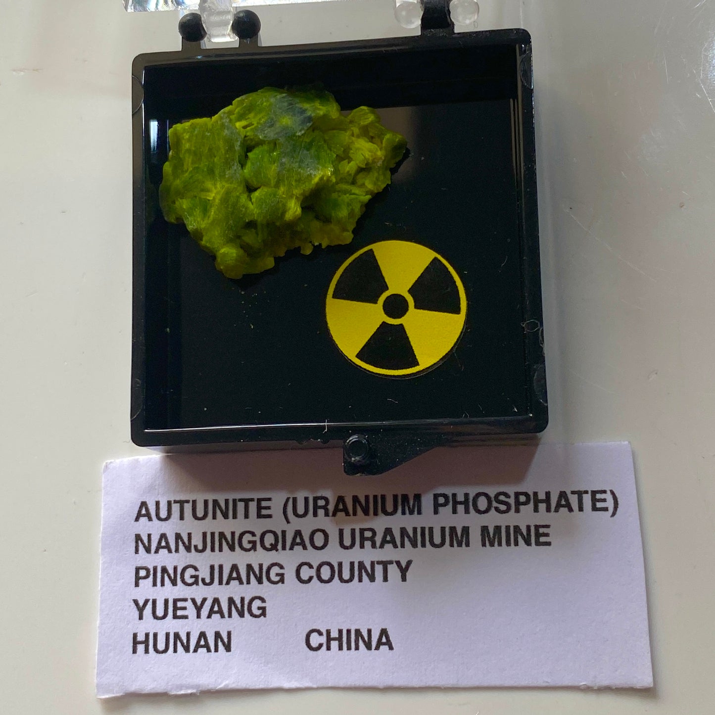 AUTUNITE ** RADIOACTIVE ** : NANJINGQIAO URANIUM MINE, HUNAN, CHINA 3g MF5208