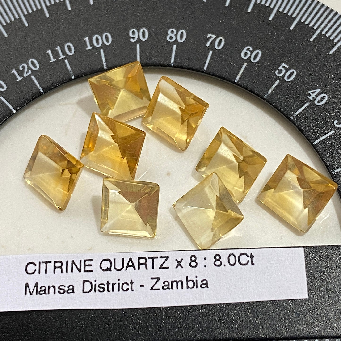 CITRINE QUARTZ NATURAL GEMSTONES : MANSA DISTRICT, ZAMBIA, AFRICA 8.0Ct MFG5489