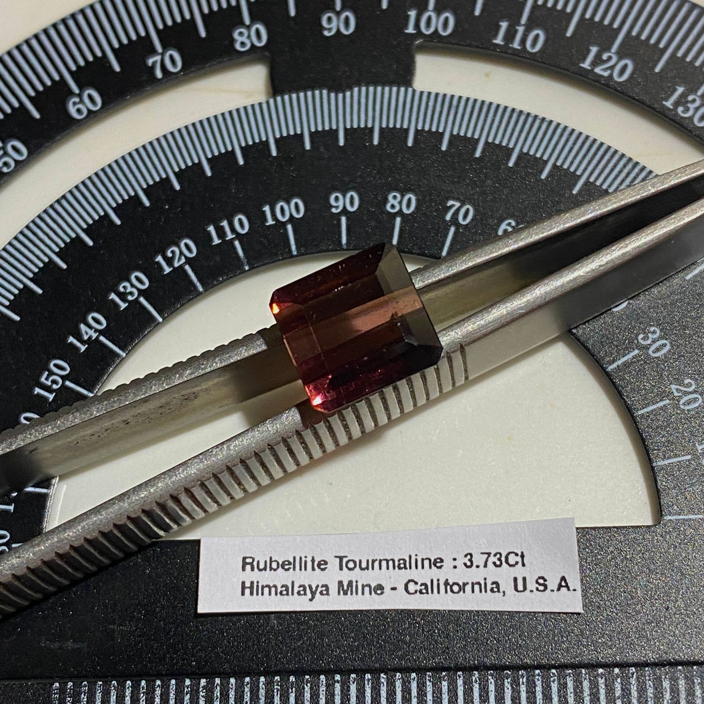 RUBELLITE TOURMALINE NATURAL GEMSTONE : HIMALAYA MINE, CALIFORNIA, U.S.A. 3.73Ct MFG5491