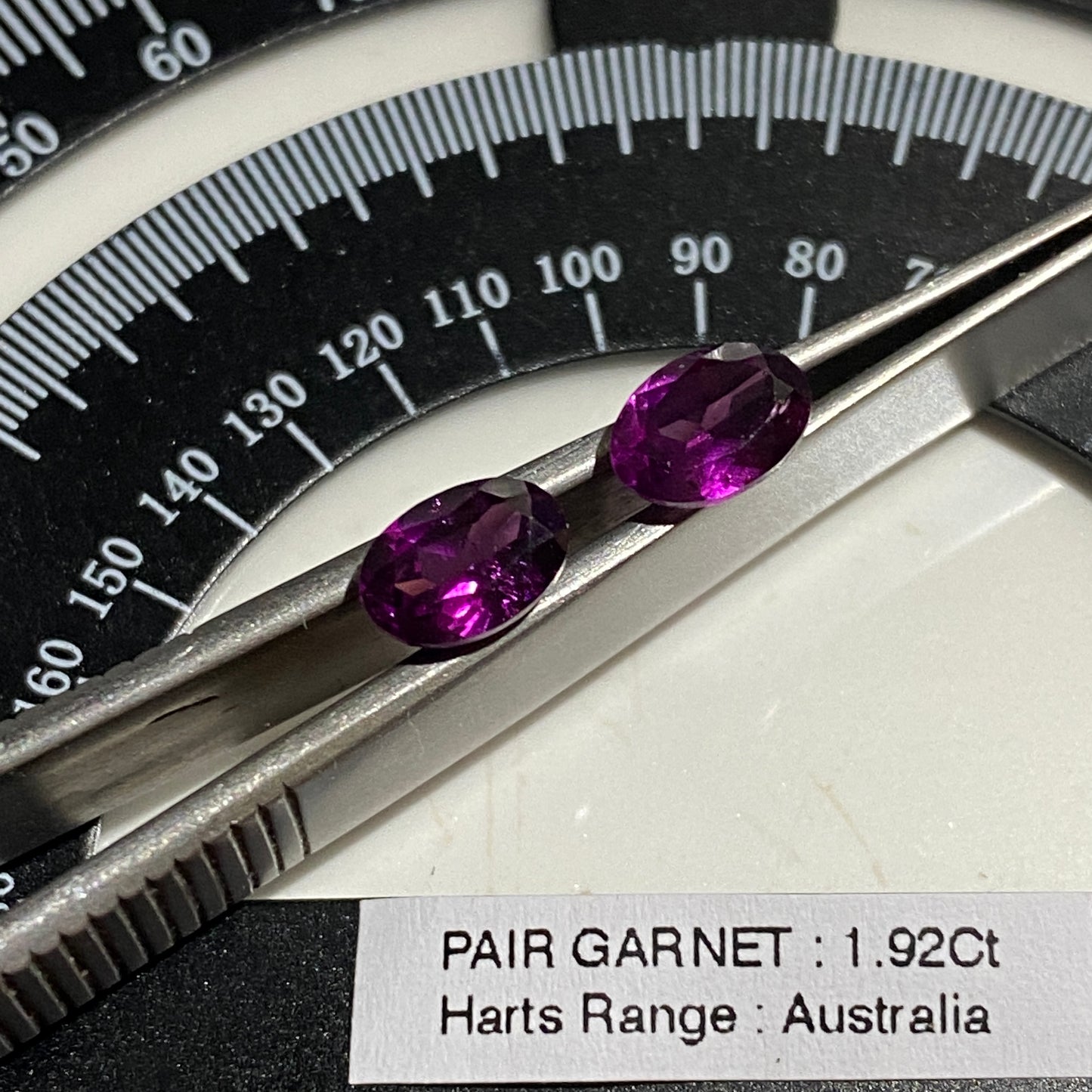 ALMANDINE GARNET NATURAL GEMSTONES x PAIR : HARTS RANGE, NORTHERN TERRITORY, AUSTRALIA 1.92Ct MFG5494Y, AUSTRALIA