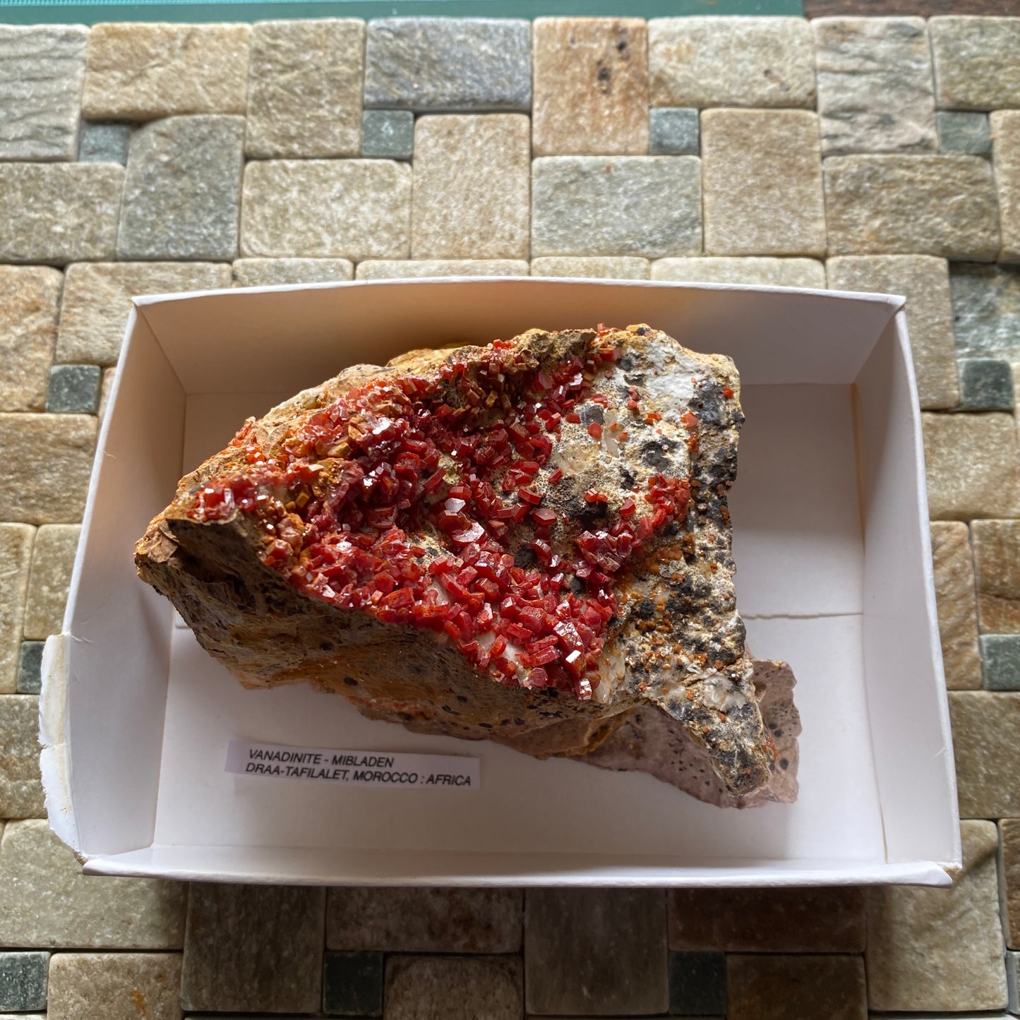 VANADINITE ON MATRIX - BOU ALMADEN, DRAA-TAFILALET, MOROCCO 501g MF4445