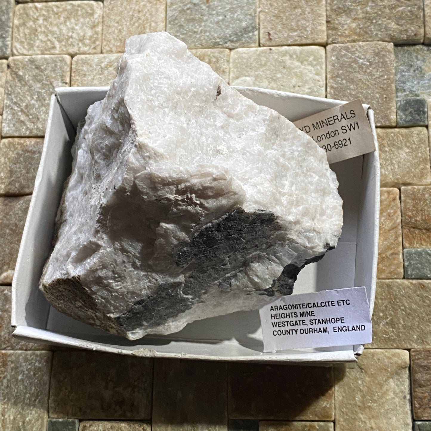 CALCITE WITH ARAGONITE, HEIGHTS MINE, COUNTY DURHAM,ENGLAND. 538g MF1503