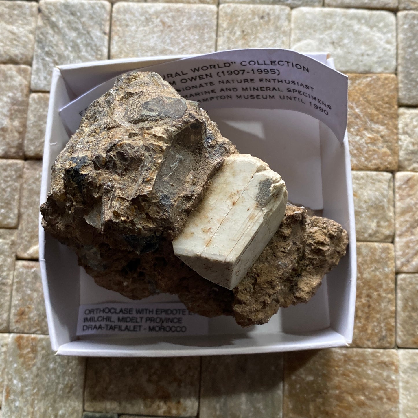 ORTHOCLASE WITH EPIDOTE ETC - IMILCHIL, MOROCCO RARE SPECIMEN 289g MF6851