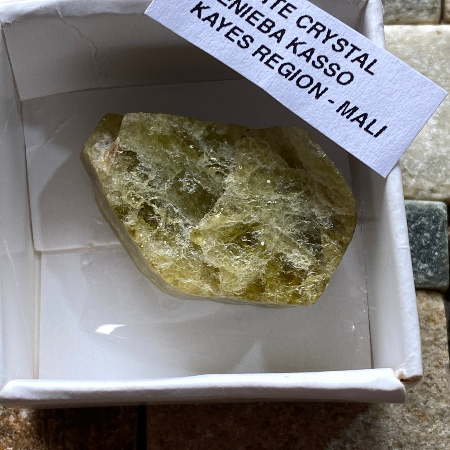 APATITE CRYSTAL L KENEIBA KASSO, KAYES REGION, MALI, AFRICA 13g MF5249
