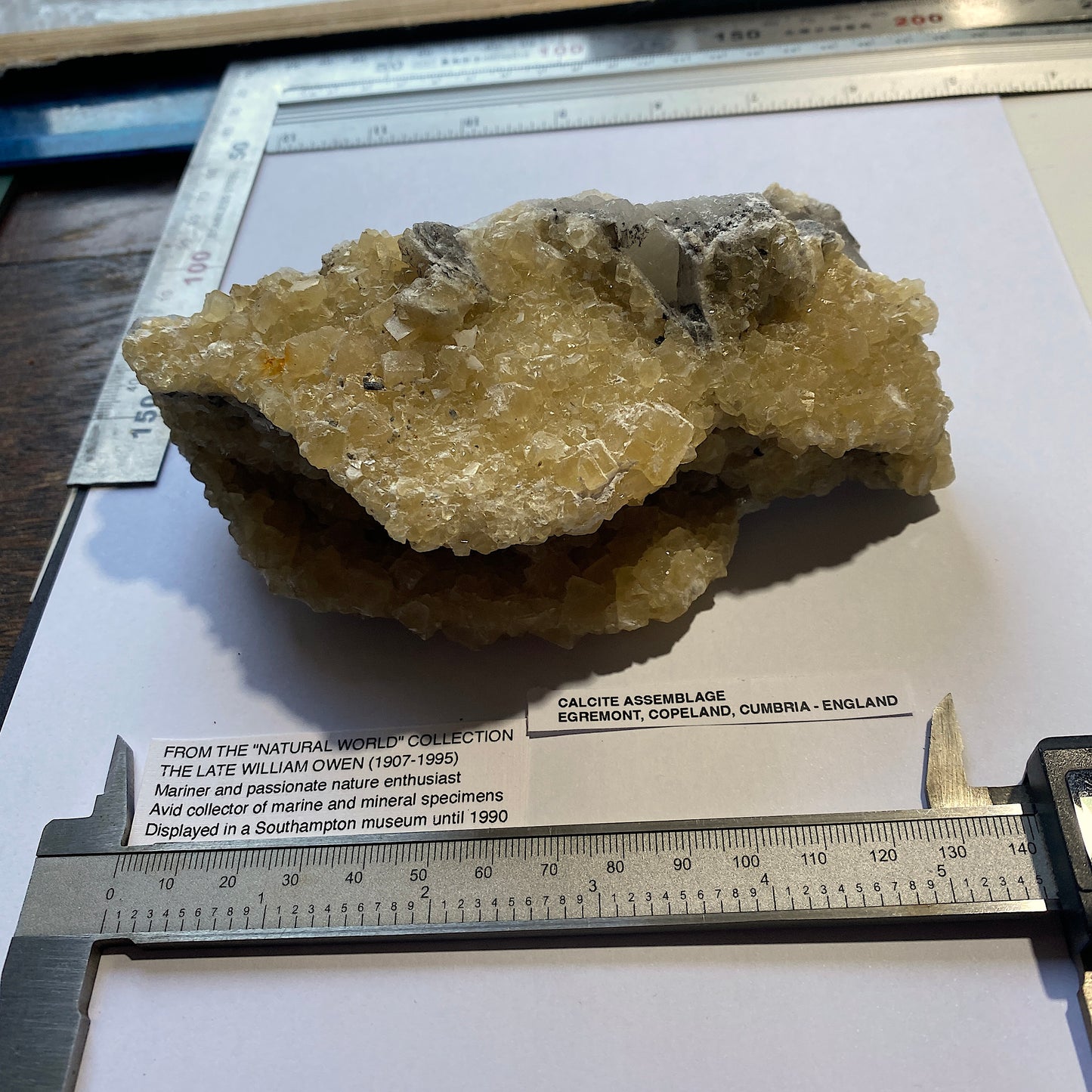 CALCITE ASSEMBLAGE - EGREMONT, COPELAND, CUMBRIA, ENGLAND 749g MF4448