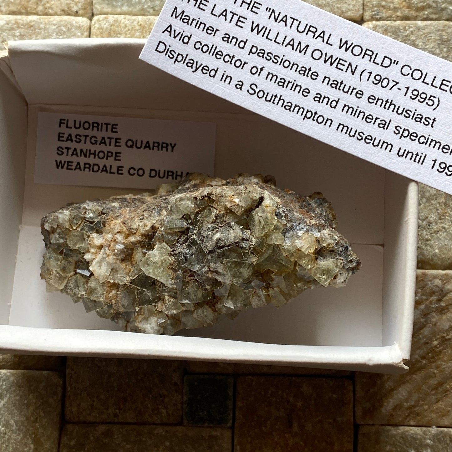 FLUORITE - EASTGATE QUARRY, STANHOPE, WEARDALE, CO DURHAM, ENGLAND 54g MF123