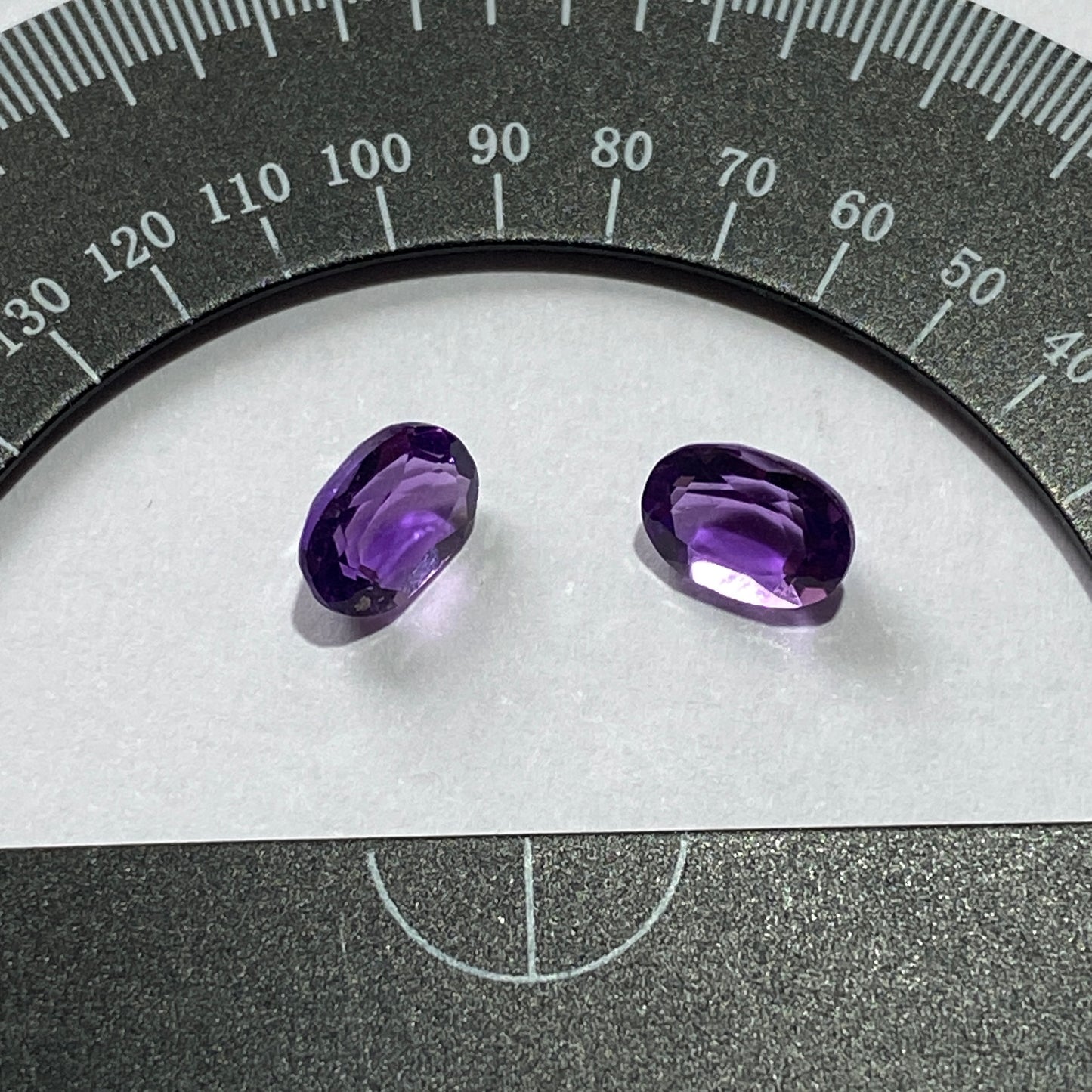 AMETHYST NATURAL MINED GEMSTONES - PAIR - SERENJE DISTRICT, ZAMBIA 1.72Ct. MFG5172