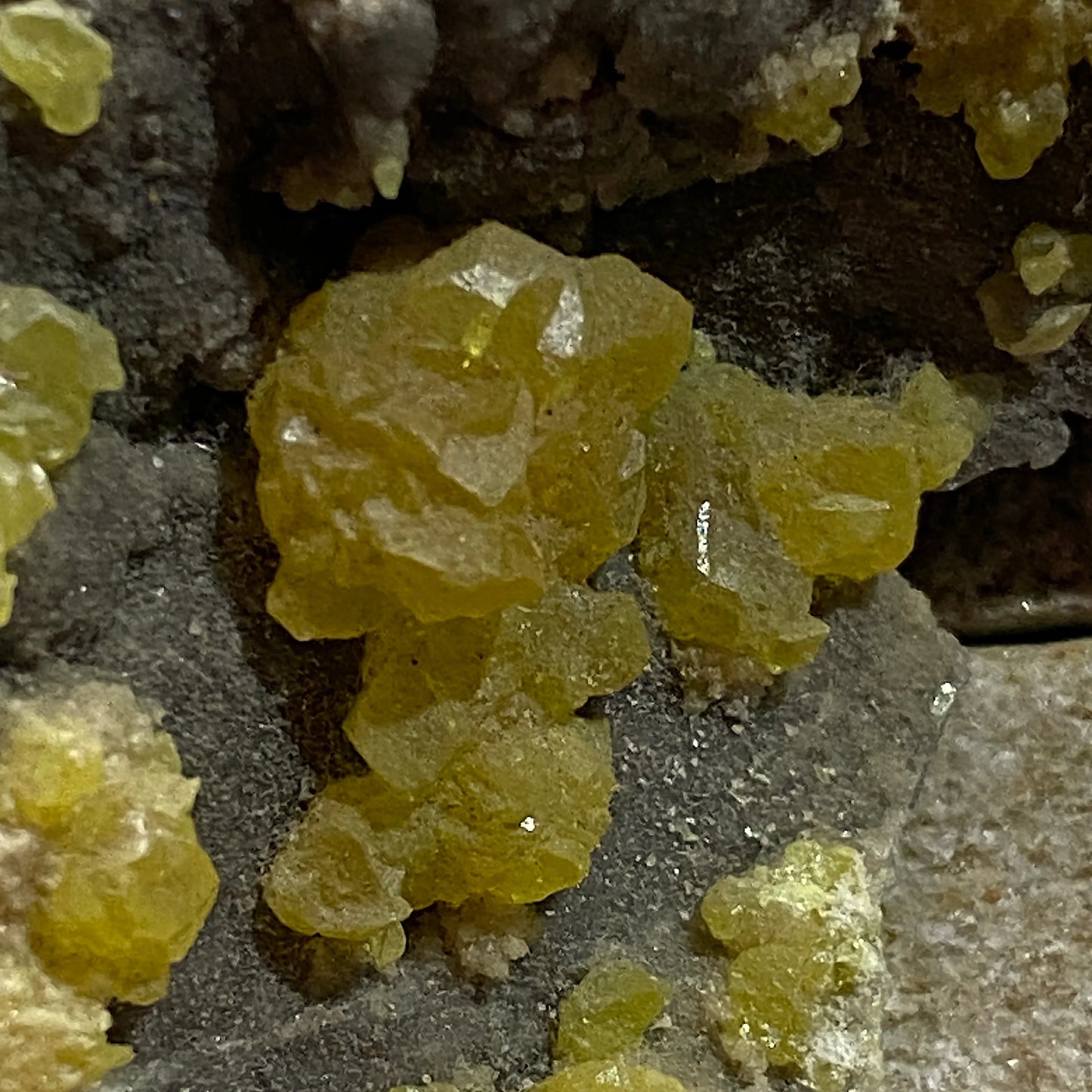CRISTALLISATION DE SOUFRE SUR CELESTINE DE SICILE 117g MF619