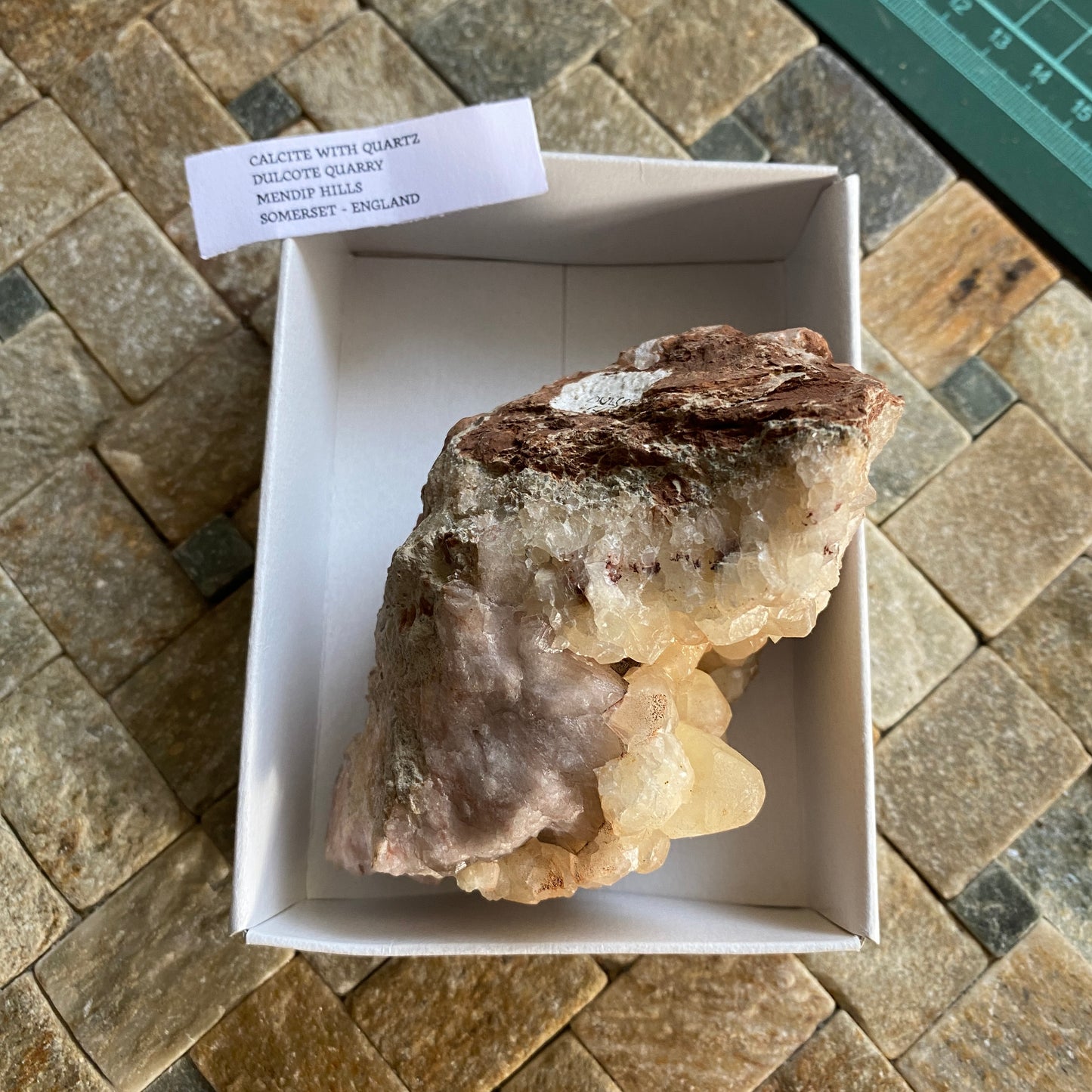 CALCITE/QUARTZ - DULCOTE QUARRY, MENDIP HILLS, SOMERSET 284g. MF110