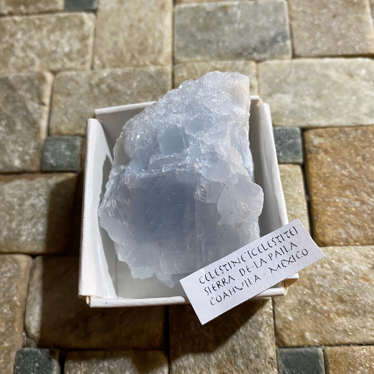 CELESTINE (CELESTITE) : SIERRA DE-LA PAILA, COAHUILA, MEXICO. 31g. MF5371