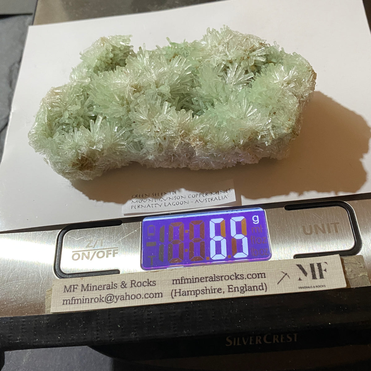 BEAUTIFUL SELENITE SPECIMEN : MOUNT GUNSON COPPER MINES, AUSTRALIA. 65g MF5372