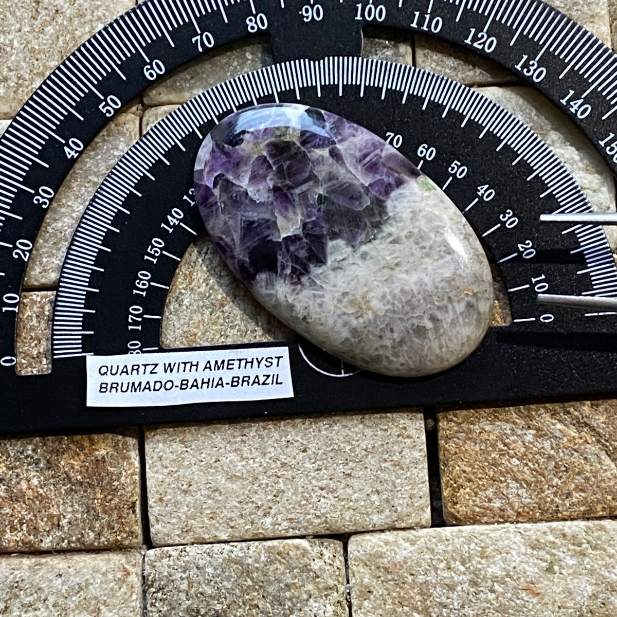 AMETHYST/QUARTZ NATURAL GEMSTONE : BRUMADO, BAHIA, BRAZIL 88.70Ct MFG4992