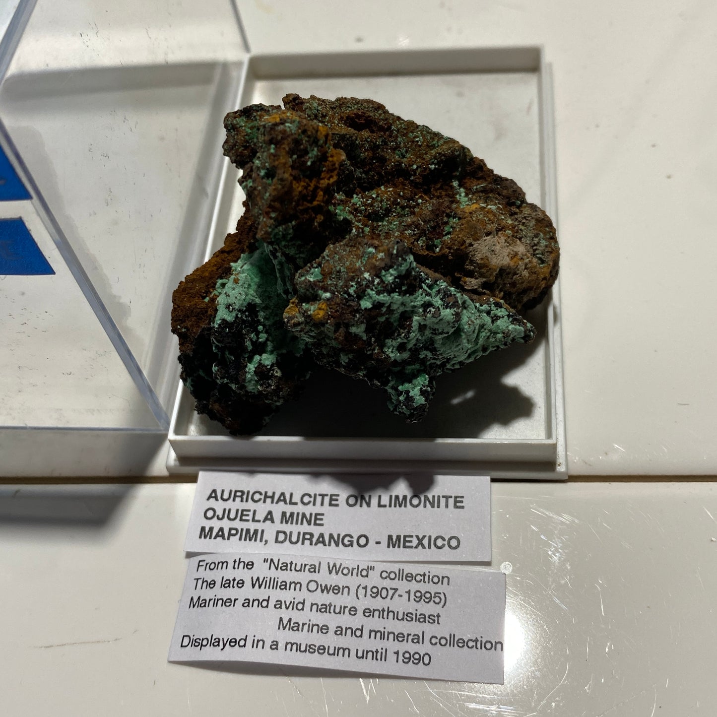 AURICHALCITE ON LIMONITE - OJUELA MINE, MAPIMI, DURANGO, MEXICO 45g MF786