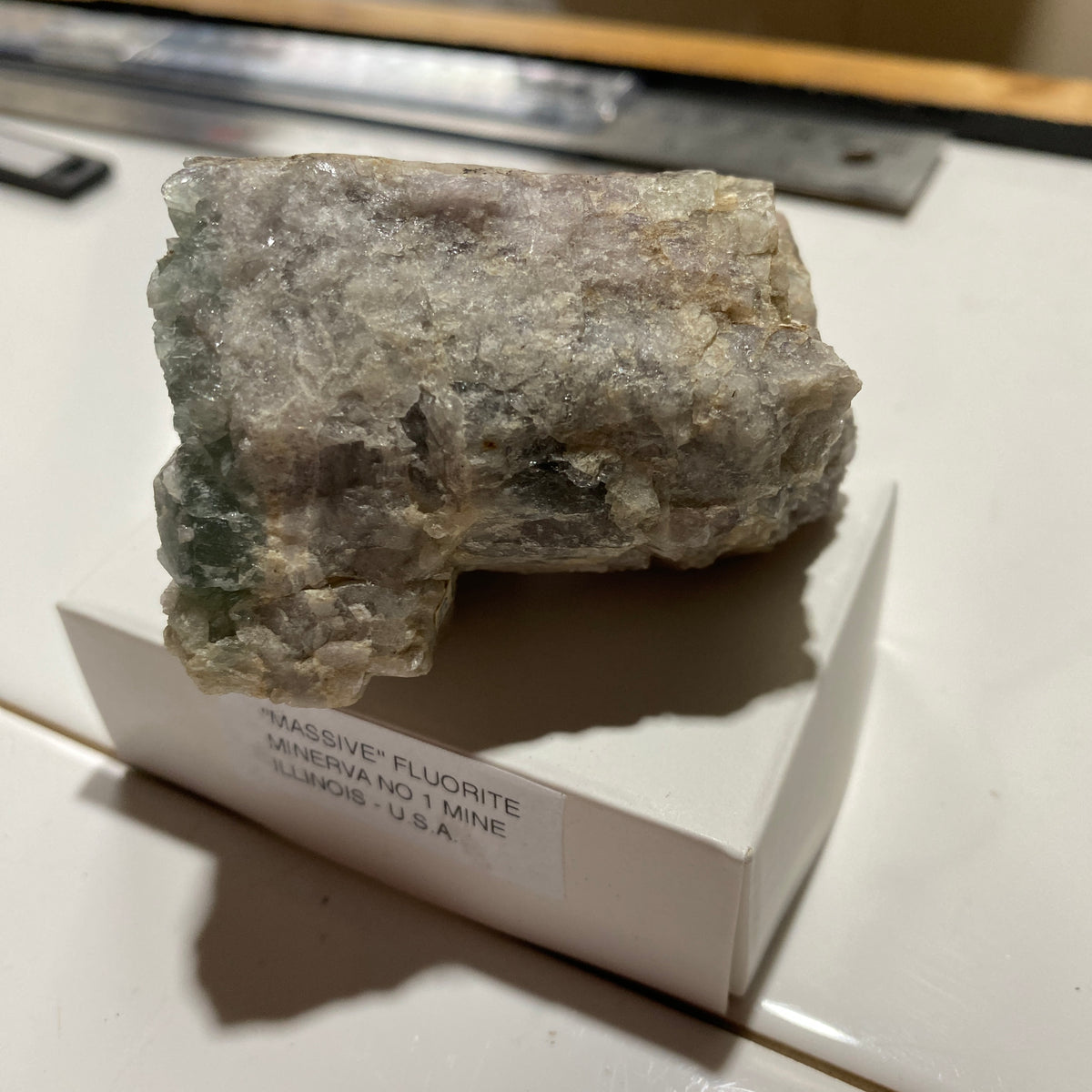 "MASSIVE" FLUORITE : MINERVA NO 1 MINE, ILLINOIS, U.S.A. 206g. MF5383