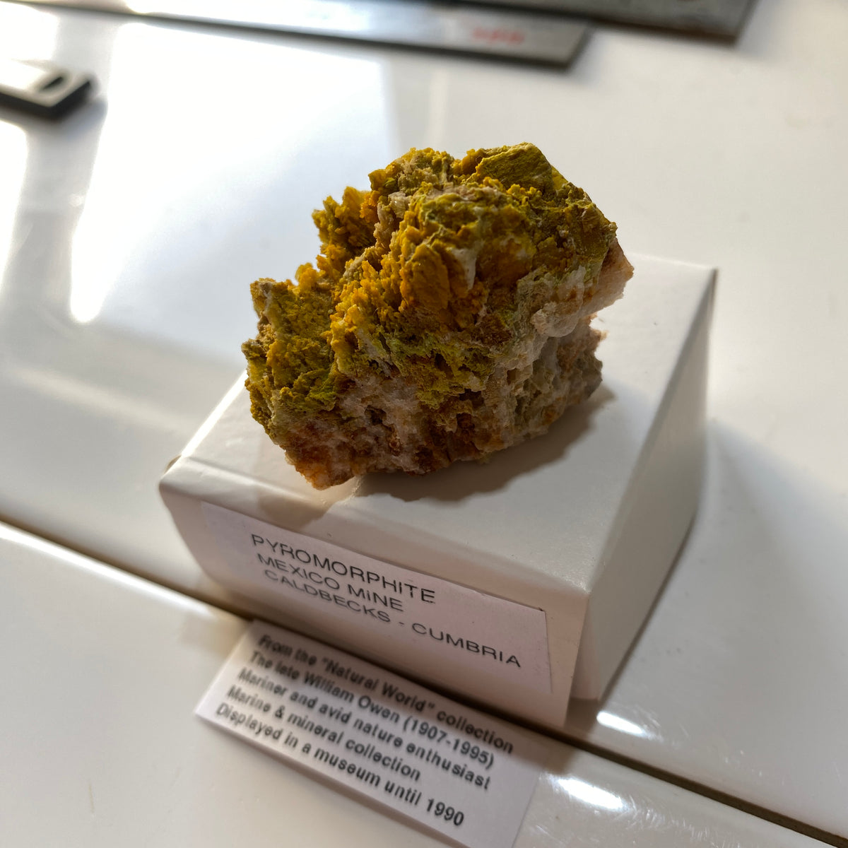 PYROMORPHITE : MEXICO MINE, CALDBECKS, CUMBRIA, ENGLAND 32g. MF5385