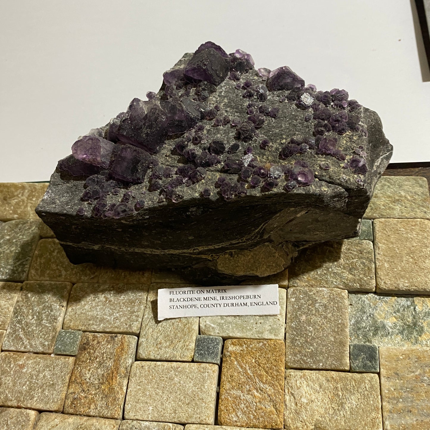 FLUORITE - BLACKDENE MINE, IRESHOPEBURN, CO DURHAM LARGE 724g MF4273