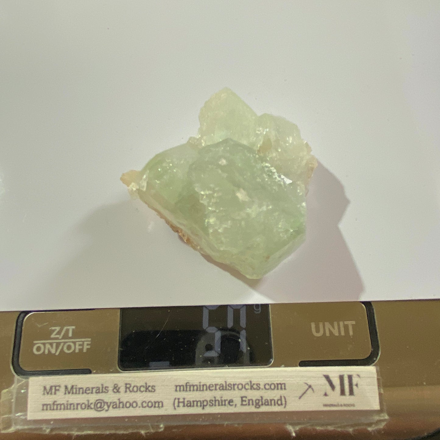 APOPHYLLITE DE LA CARRIÈRE DE PASHAN, MAHARASHTRA, INDE 60g MF806