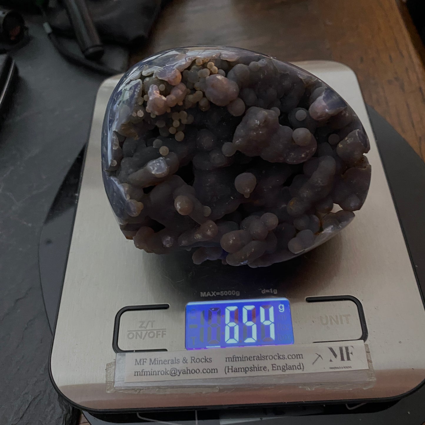 DRUZY QUARTZ/CHALCEDONY HEAVY/RARE NODULE - JALGAON, INDIA 654g MF4276