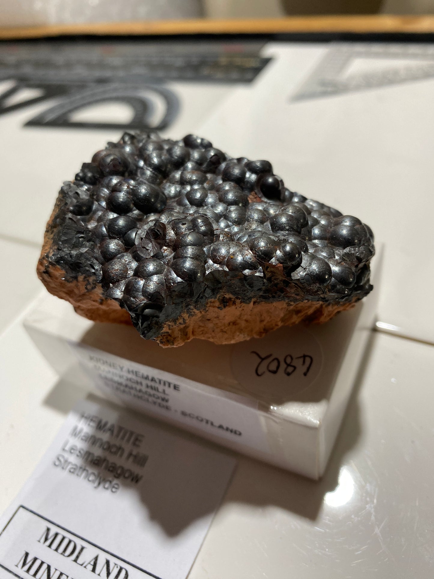 "KIDNEY" HEMATITE : MANNOCH HILL, LESMAHAGOW, STRATHCLYDE, SCOTLAND 211g MF4802