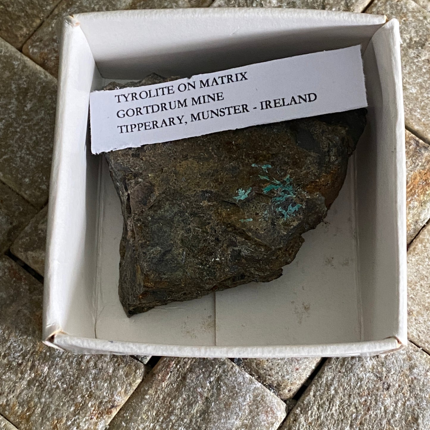 TYROLITE ON MATRIX - GORTDRUM MINE, TIPPERARY, IRELAND 30g MF1988