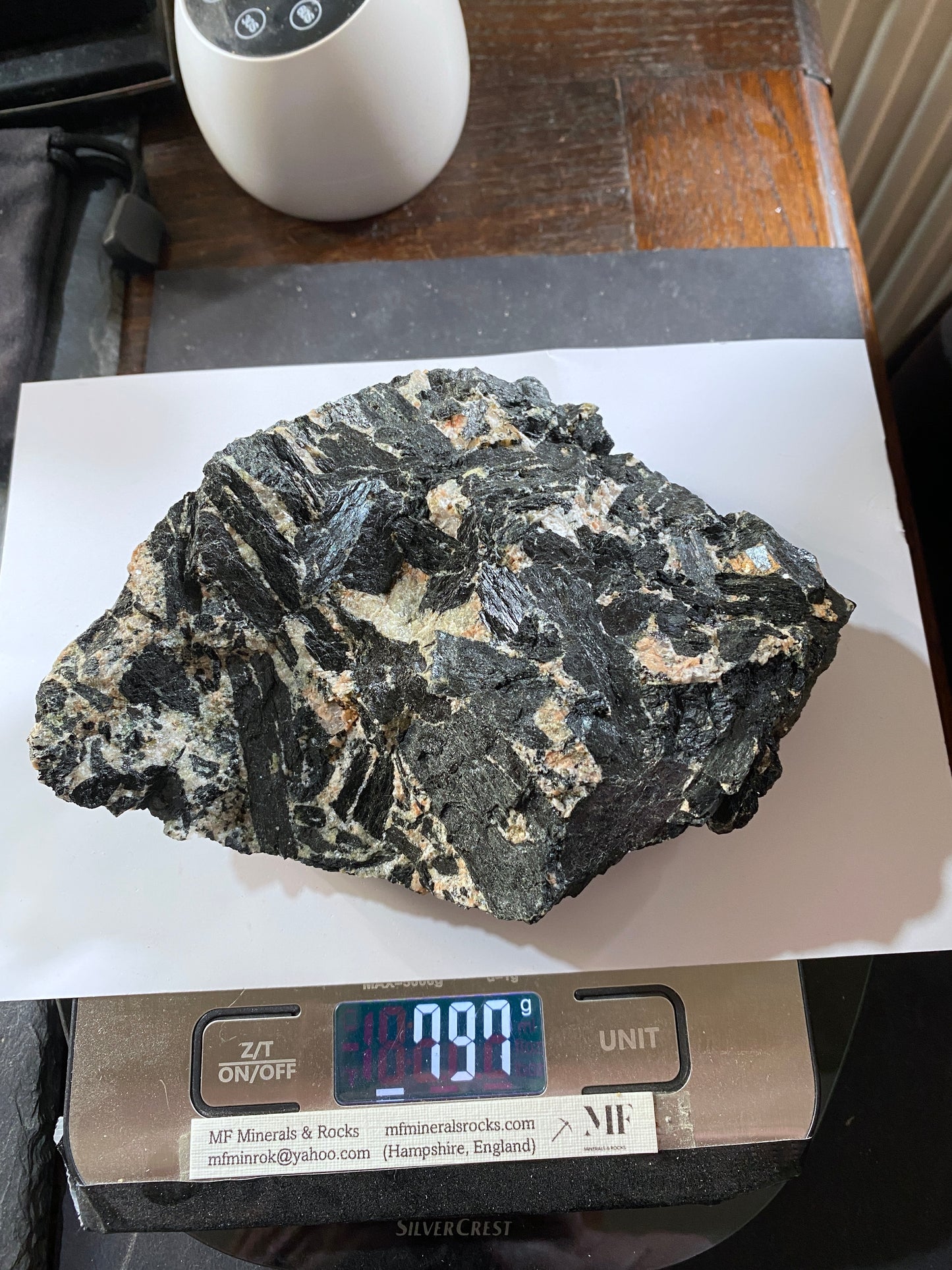 HORNBLENDE : LOCH OF GONFIRTH, VOE, MAINLAND, SHETLAND, SCOTLAND 7907g MF4812