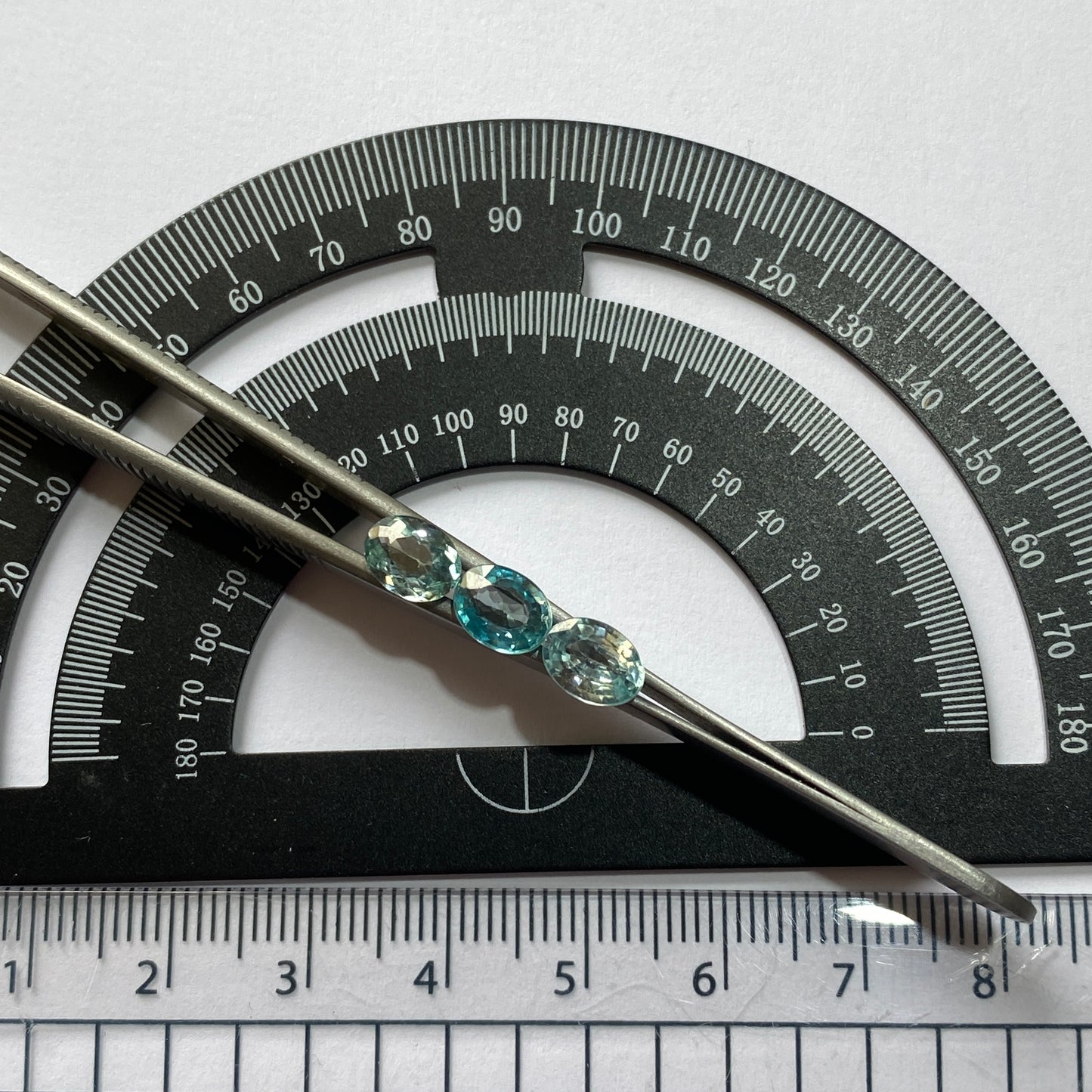 AQUAMARINE BERYL NATURAL GEMSTONES x 3 - ERONGO, NAMIBIA. 3.75Ct MFG5218