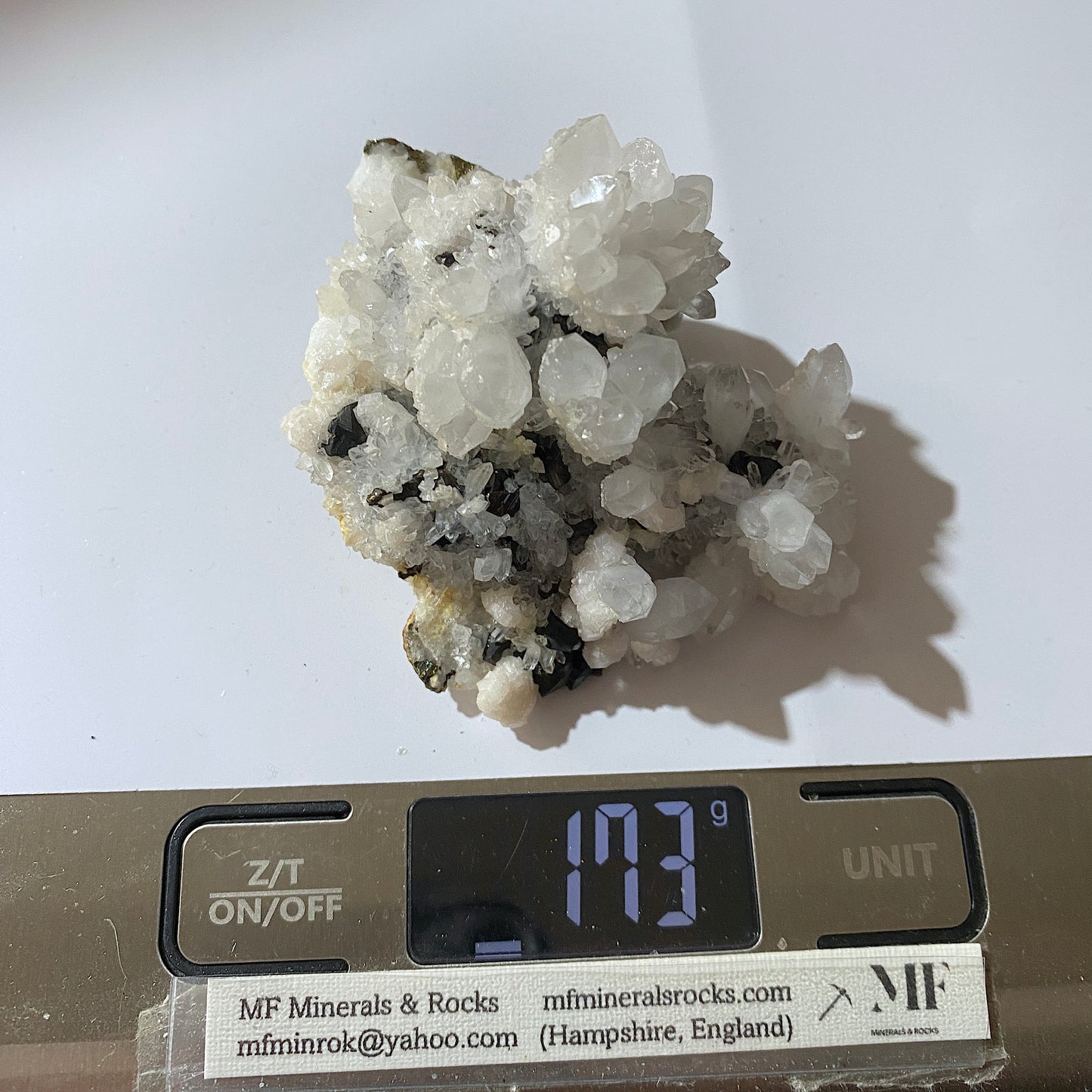 QUARTZ WITH CHALCOPYRITE WITH TRACES OF CALCITE FROM ANDRASSY 1 MINE, RUDABANYA, HUNGARY 177g MF9685