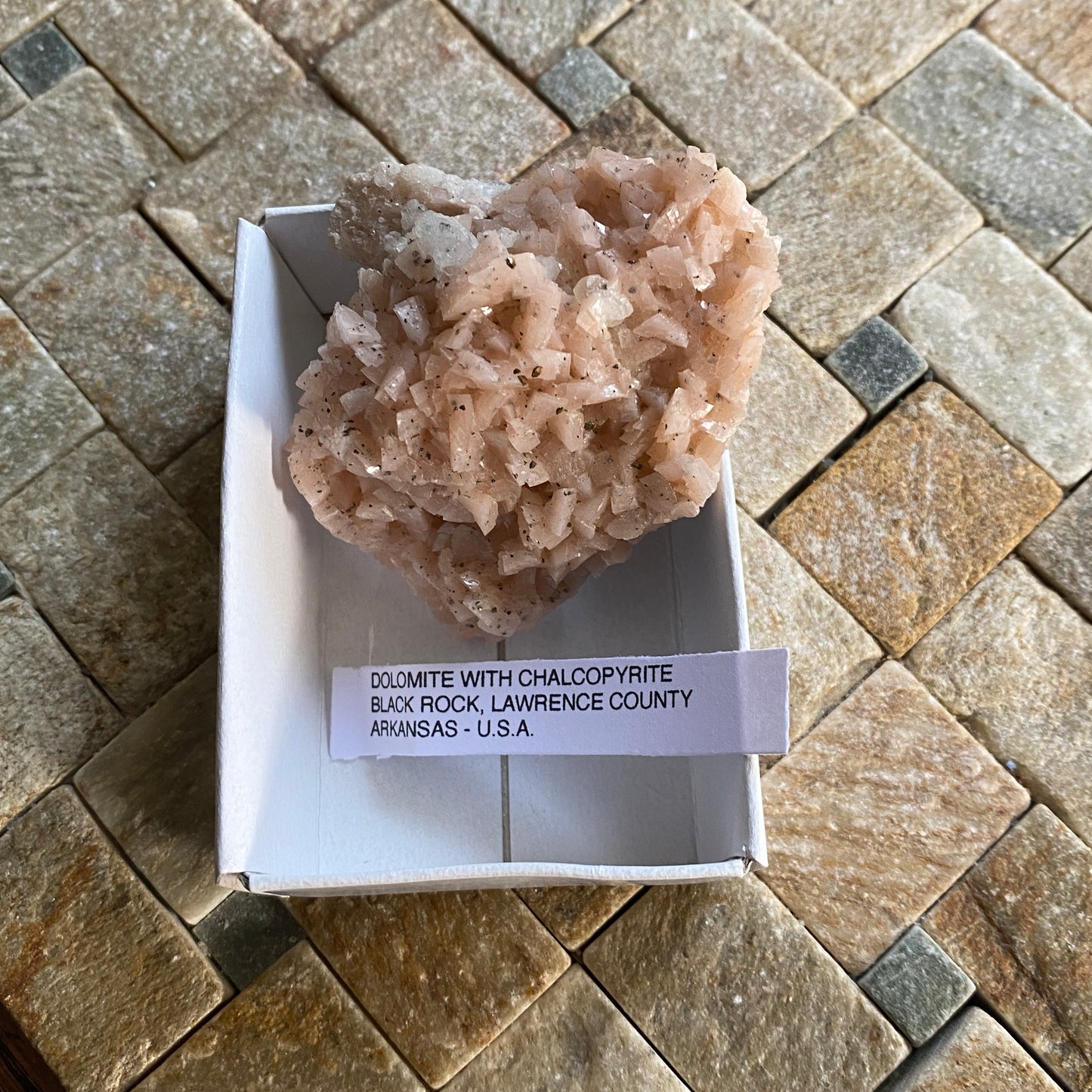 DOLOMITE WITH CHALCOPYRITE - BLACK ROCK LAWRENCE COUNTY MINING DISTRICT, BARKANSAS, U.S.A.