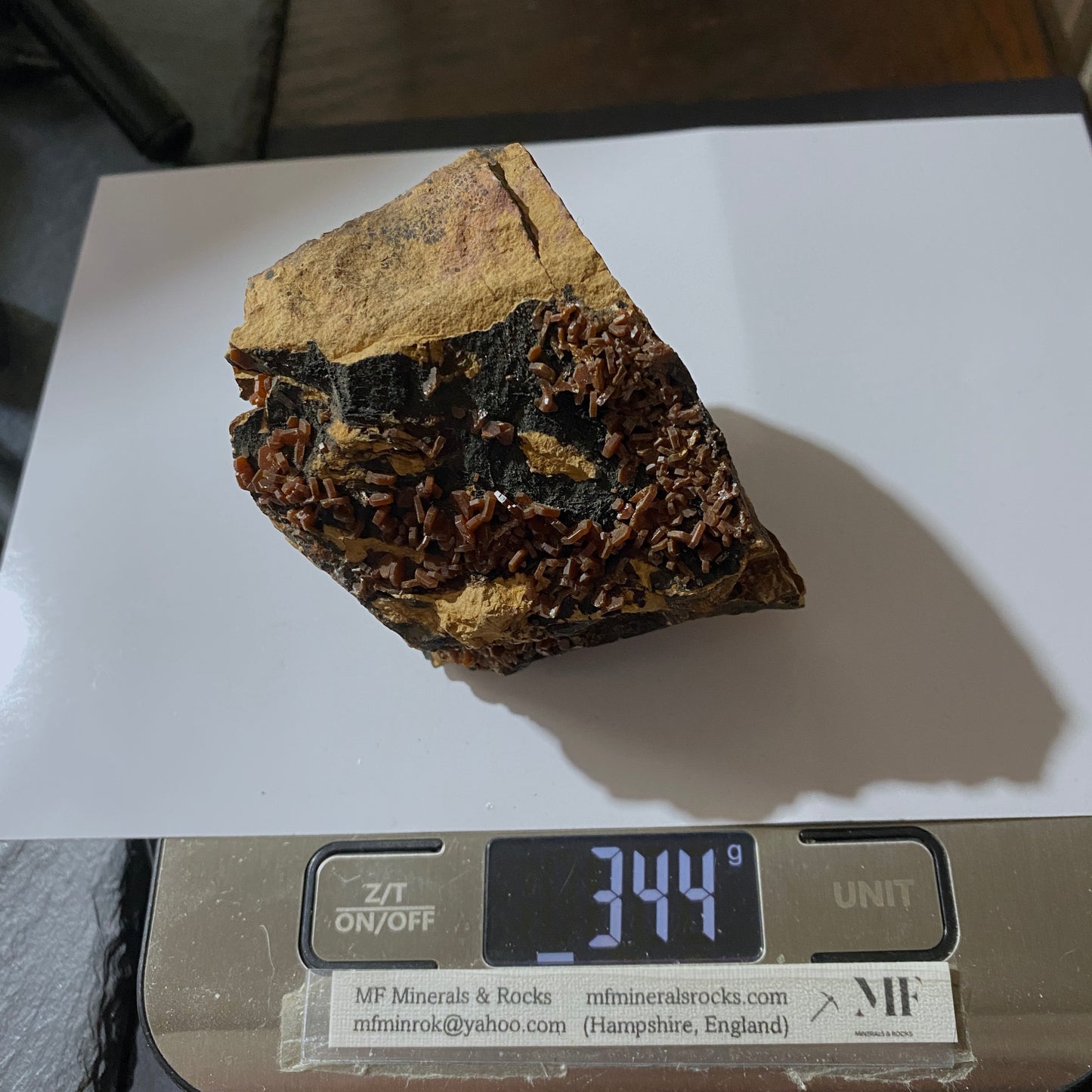 VANADINITE ON MATRIX - TAOUZ, ER RECHIDIA , DRAA-TAFILALET, MOROCCO 341g MF9852