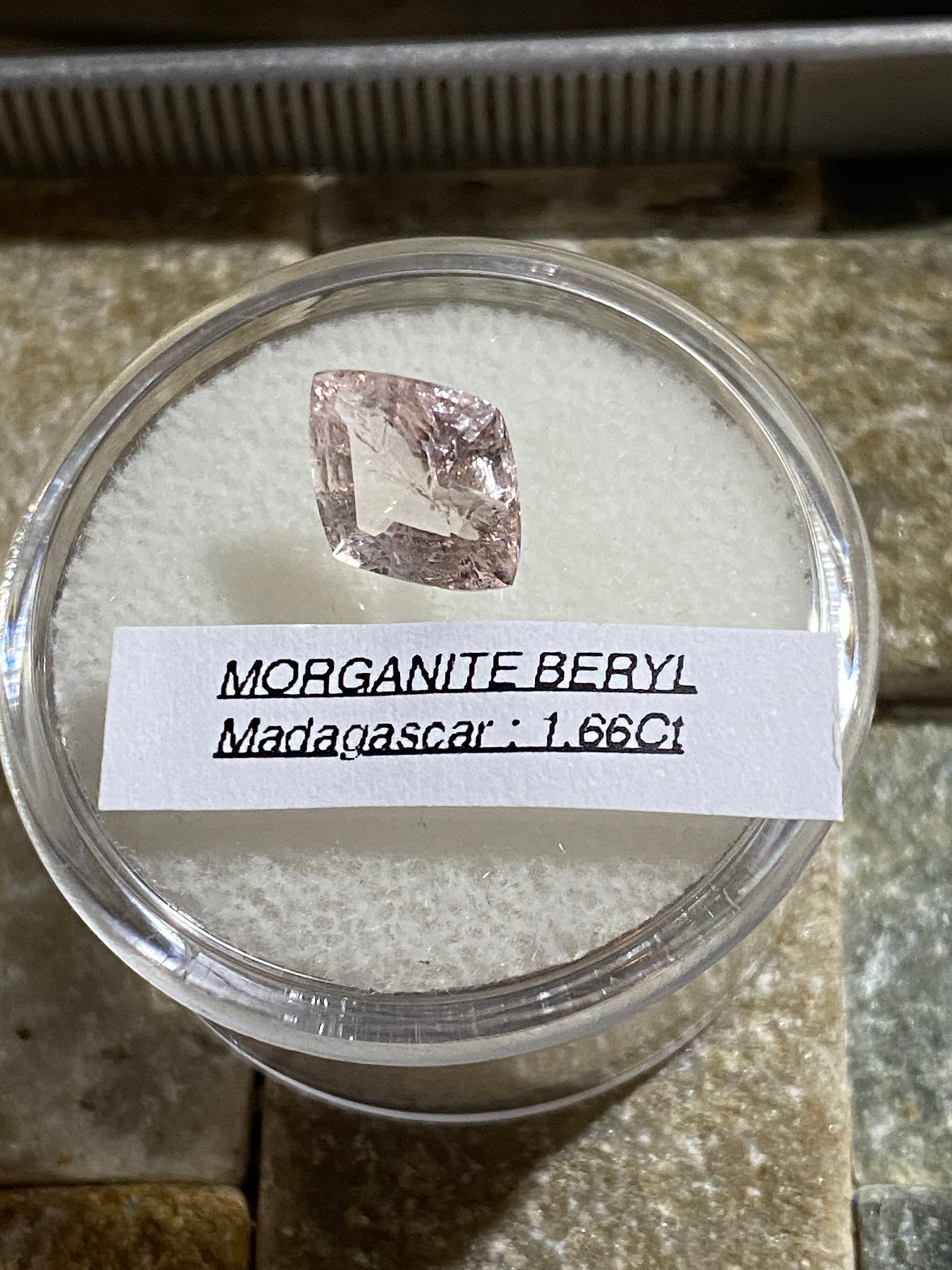 MORGANITE BERYL GEMSTONE : SAHATANY VALLEY, MADAGASCAR 1.66Ct MFG4813