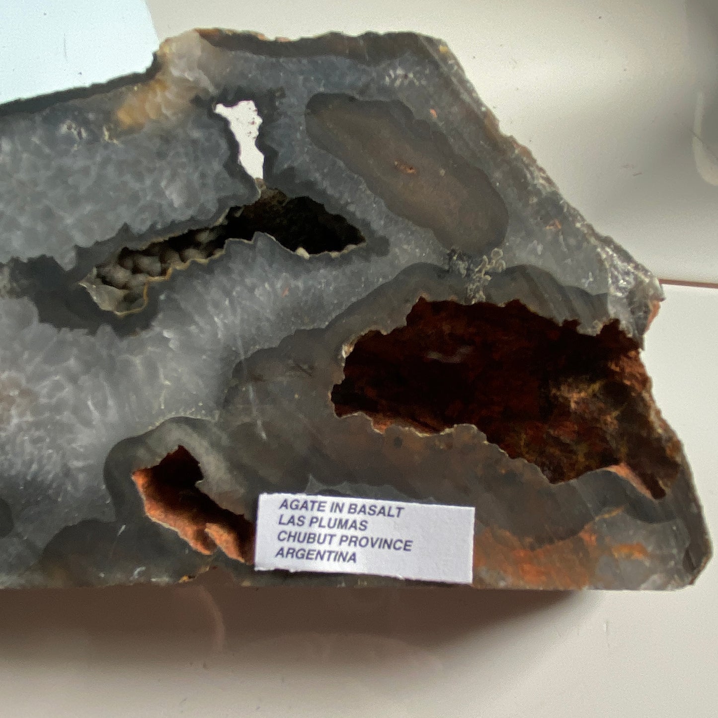 AGATE IN BASALT RARE SPECIMEN FROM LAS PLUMAS, ARGENTINA LARGE 934g MF2360