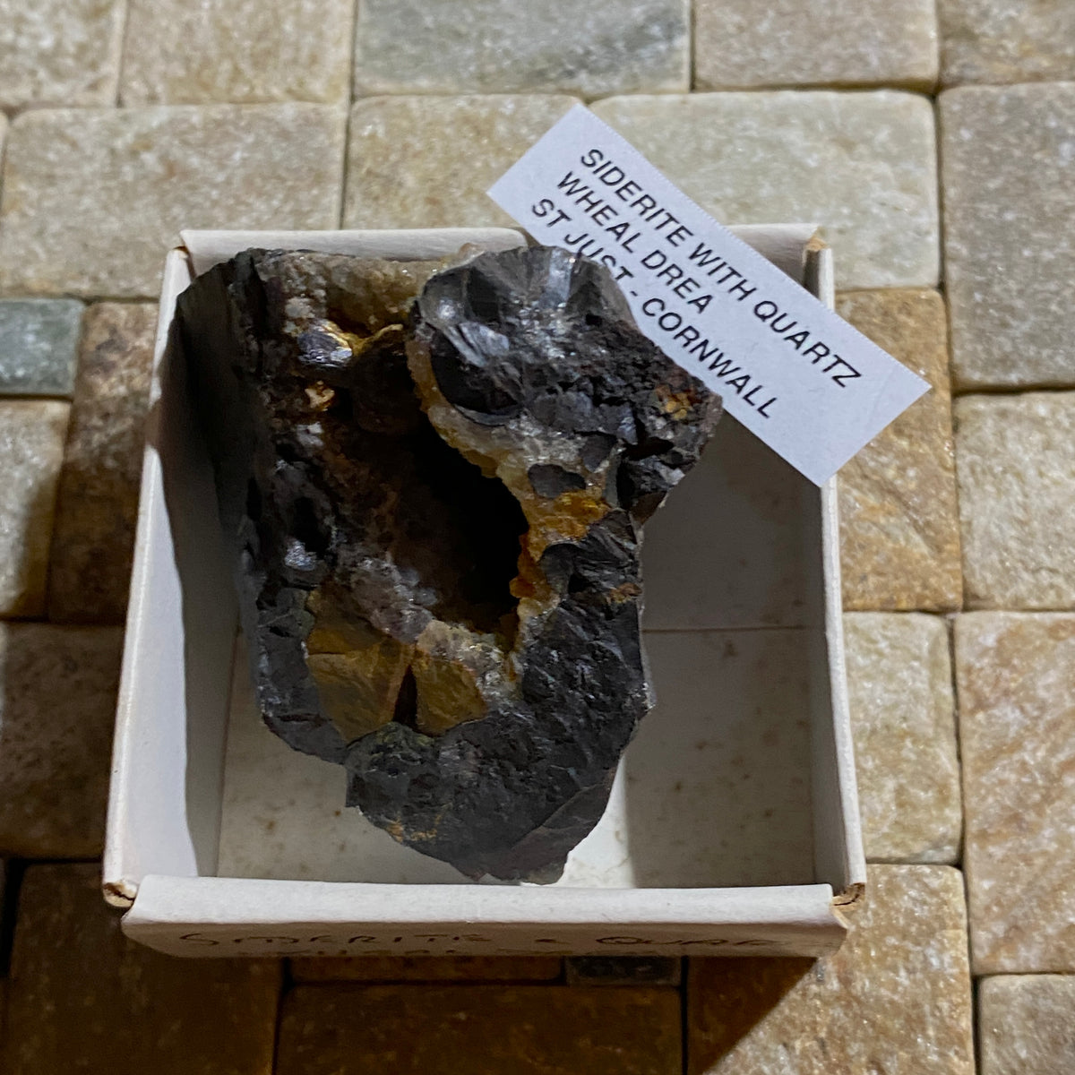 SIDERITE WITH QUARTZ : WHEAL DREA, BOTALLACK, ST JUST, CORNWALL 104g. MF5474