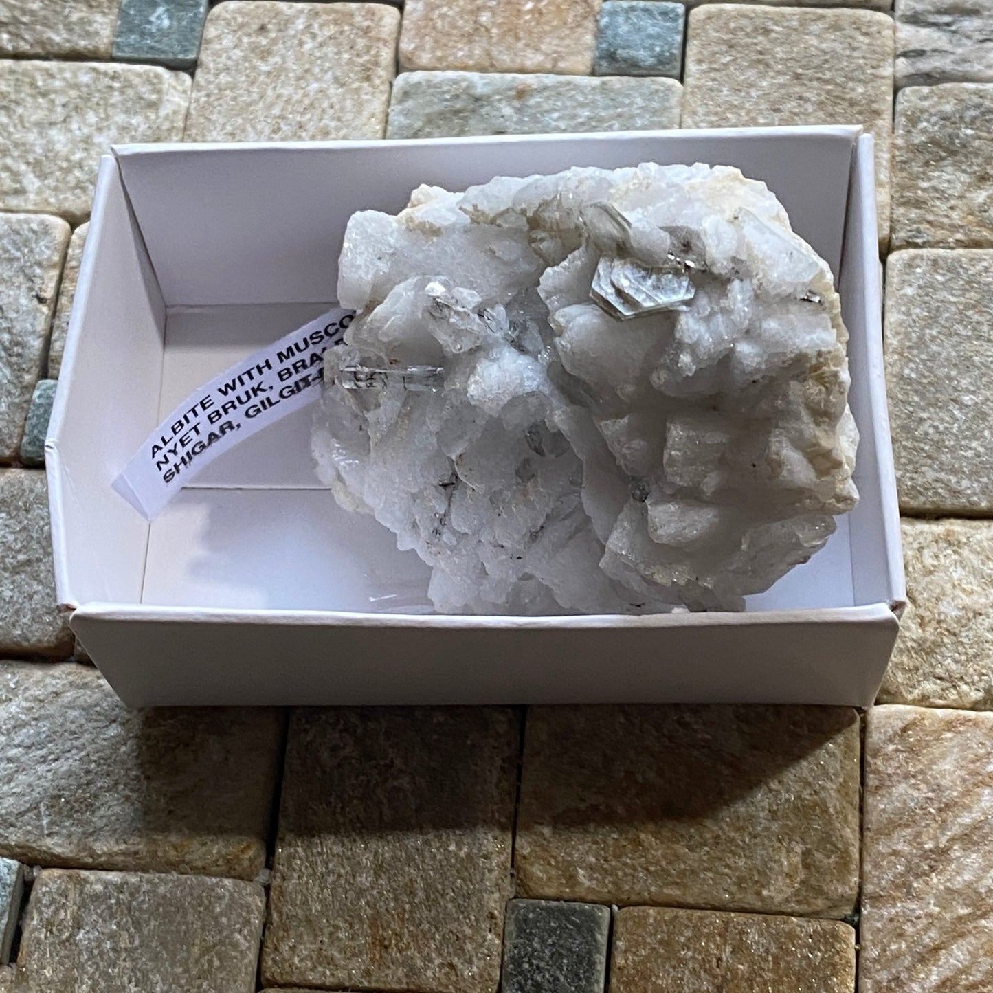 ALBITE WITH MUSCOVITE & BERYL ETC - NYET BRUK, GILGIT-BALTISTAN, PAKISTAN 90g MF4304