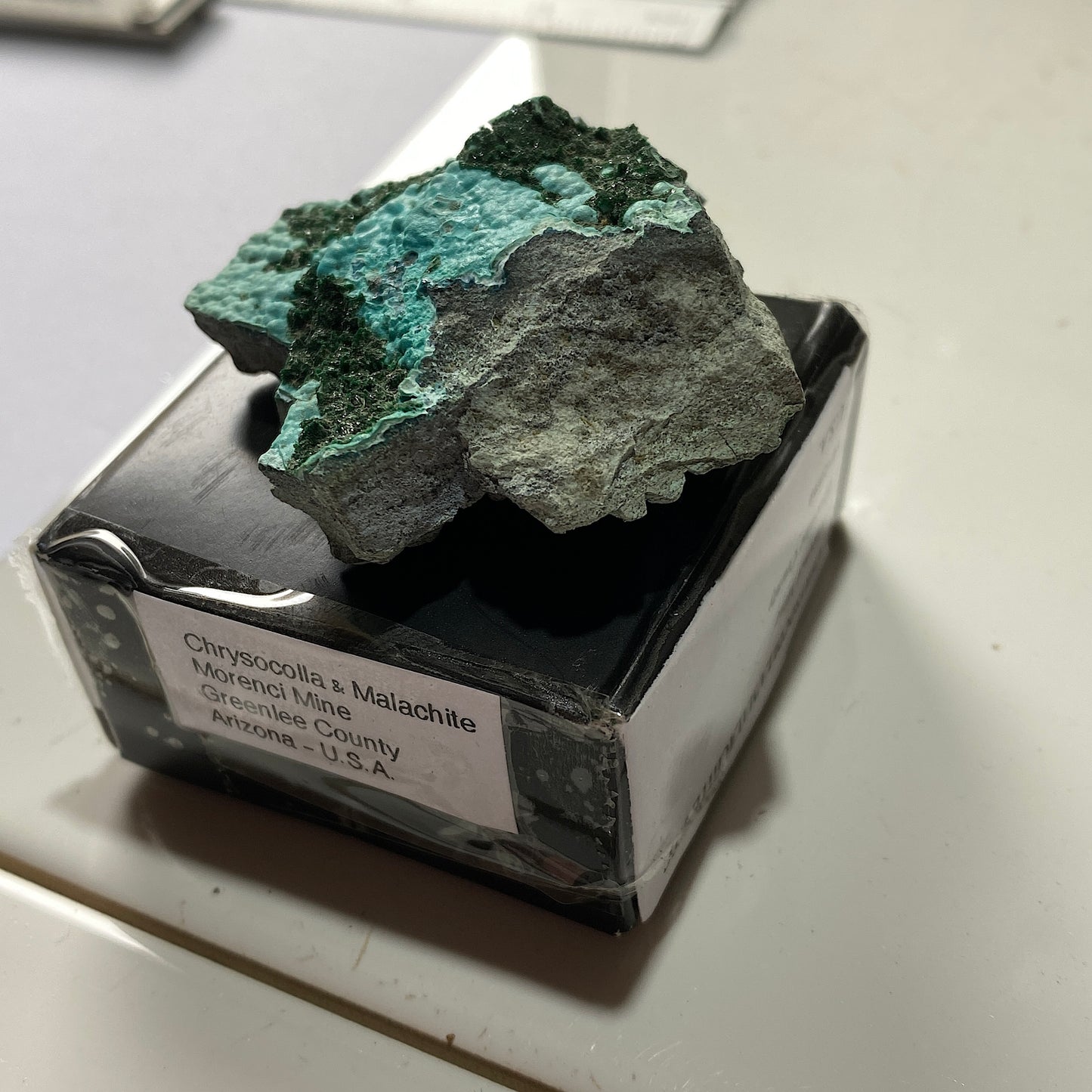 CHRYSOCOLLA & MALACHITE - MORENCI MINE, GREENLEE COUNTY,ARIZONA U.S.A. 18g MF1003