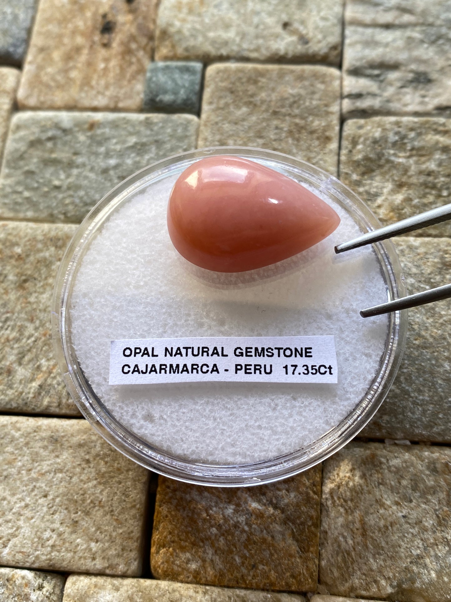 PINK OPAL NATURAL GEMSTONE : CAJARMARCA, PERU 17.35Ct MFG4842