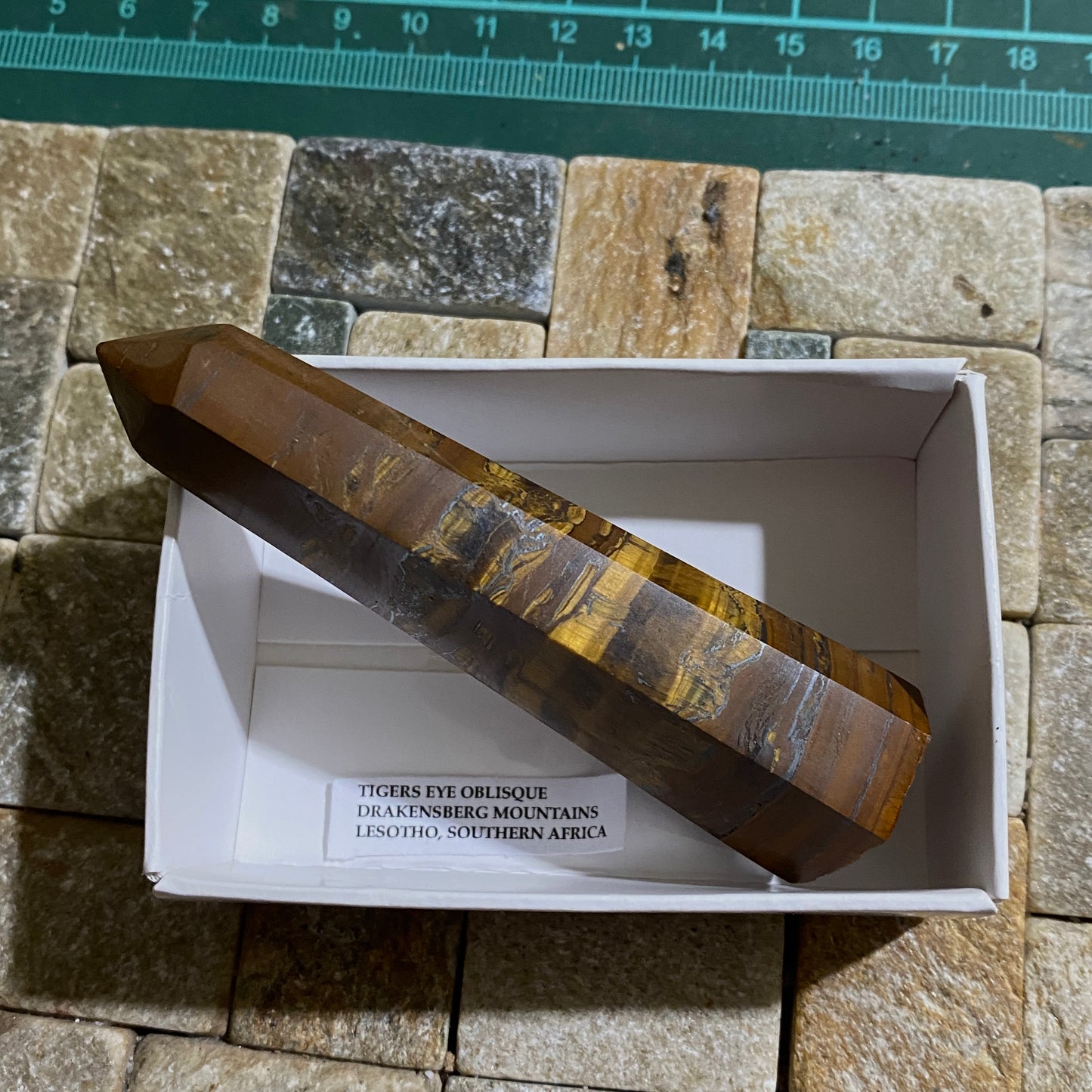 TIGERS EYE QUARTZ "OBELISK" - DRAKENSBERG MTS, LESOTHO, AFRICA 62g MF4314