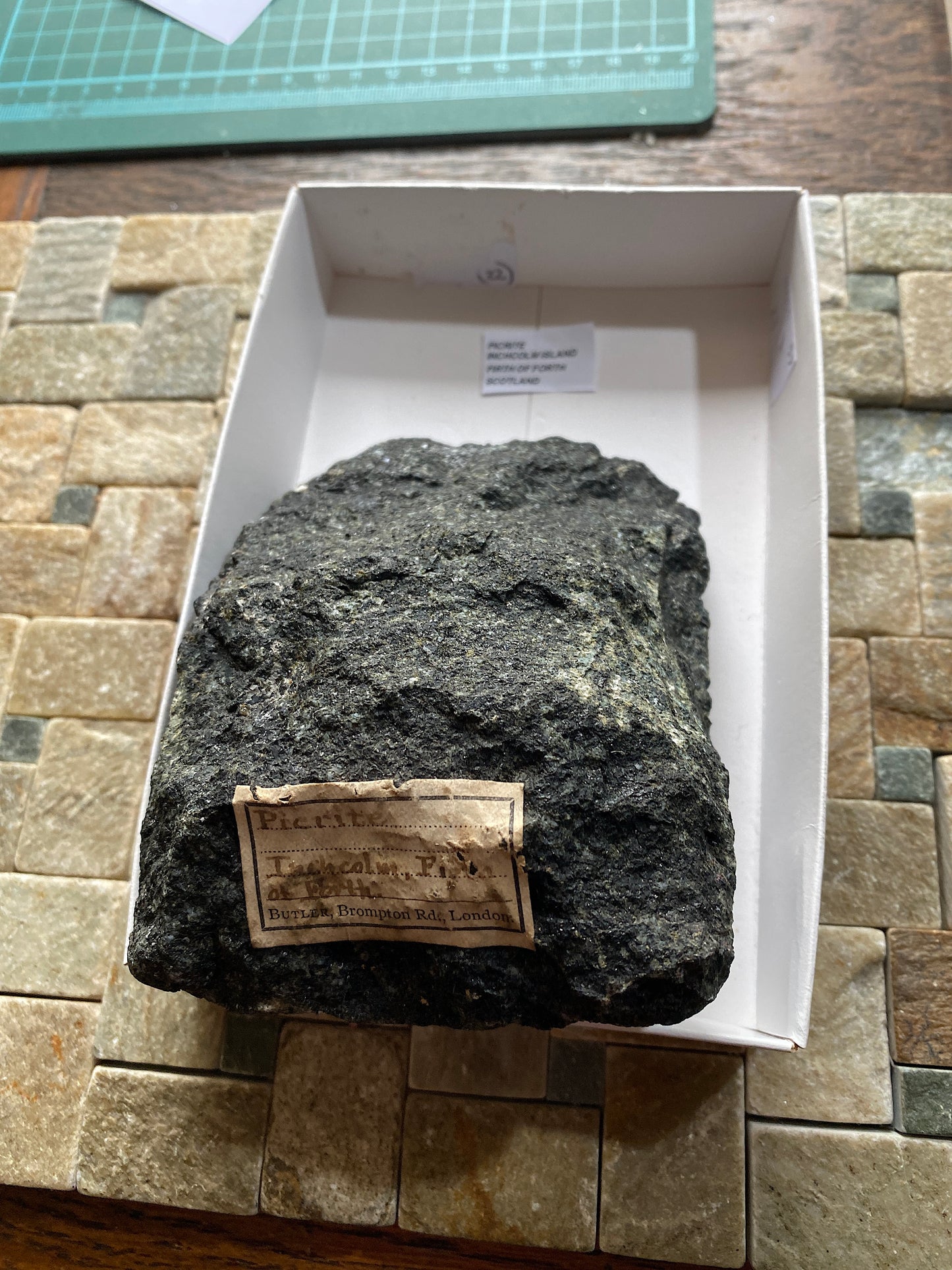 PICRITE : INCHCOLM ISLAND, FIRTH OF FORTH, SCOTLAND 657g MF4855