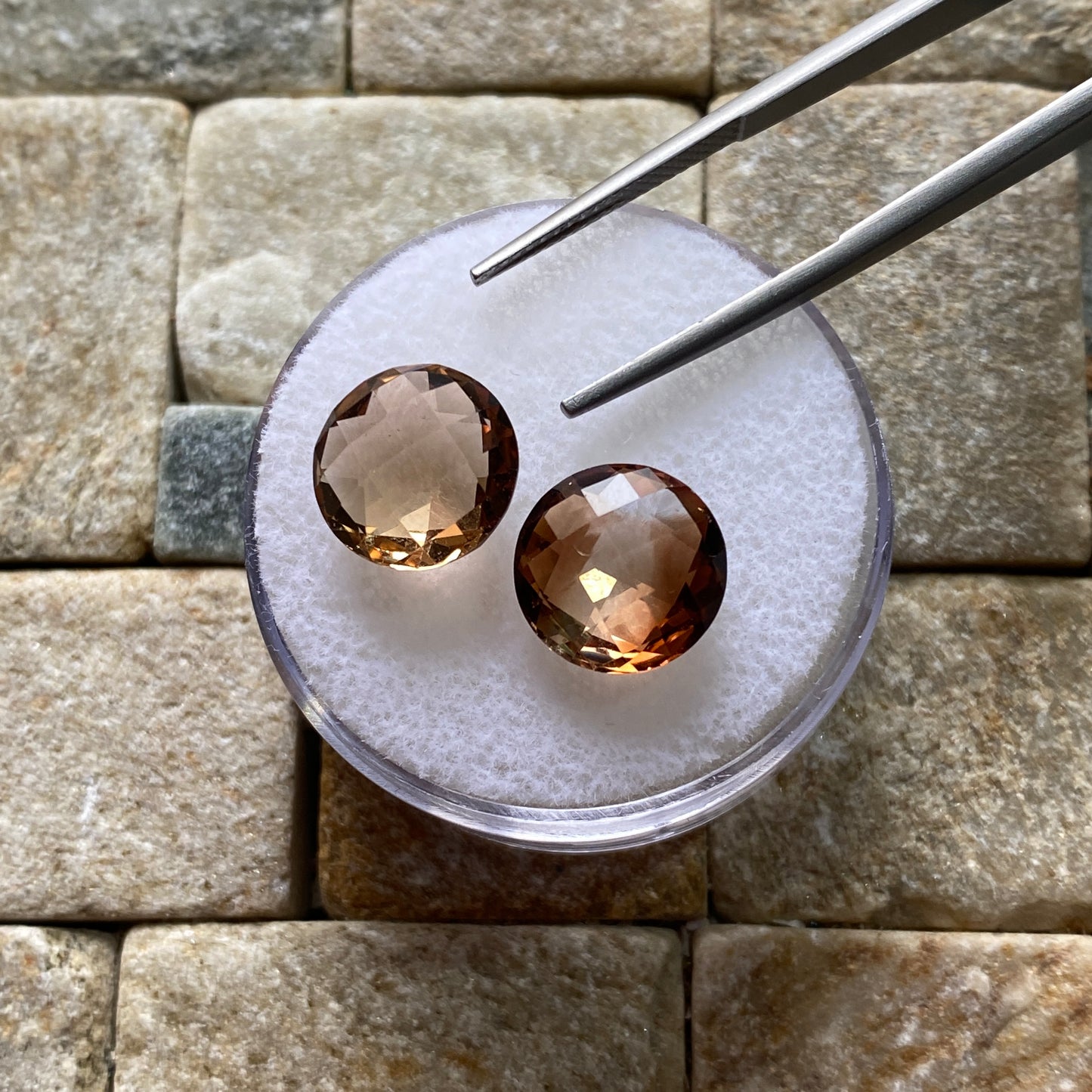 ZIRCON GEMSTONES PAIR NATURAL MINED - RATTANAKIRI , CAMBODIA 10.90Ct MFG5254