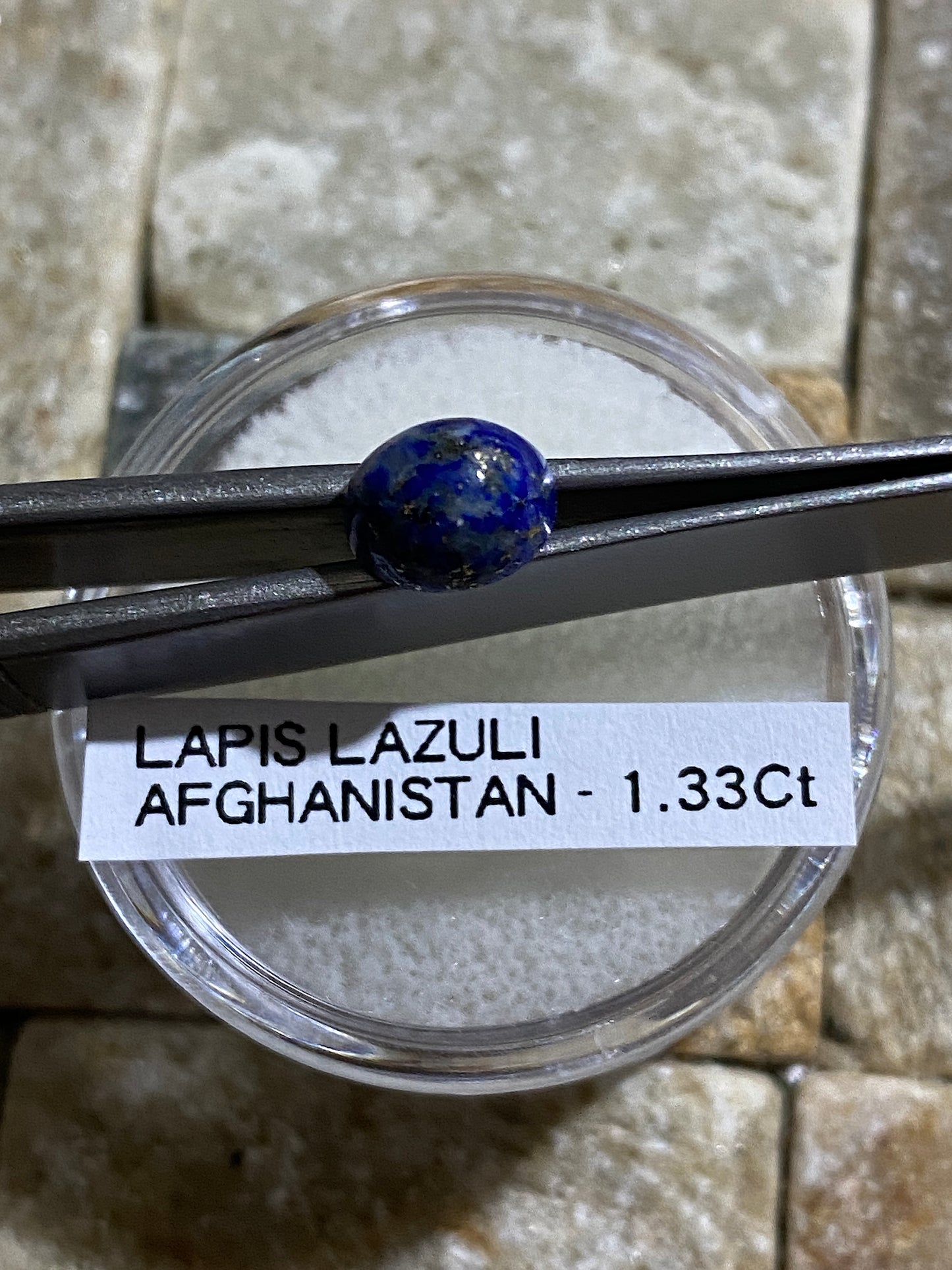 LAPIS LAZULI NATURAL GEMSTONE : BADAKHSHAN, AFGHANISTAN 1.33Ct MFG4852
