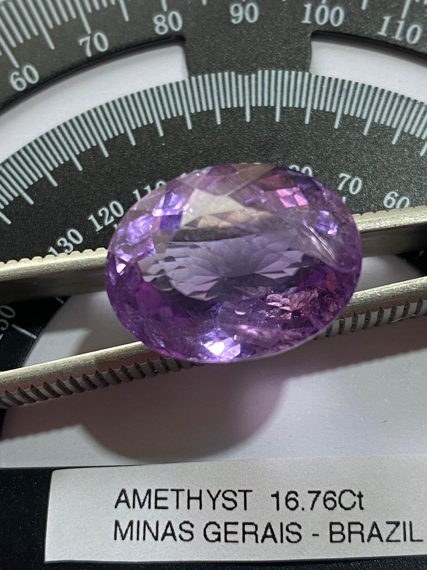 AMETHYST NATURAL GEMSTONE : GALILEIA, MINAS GERAIS, BRAZIL 16.76Ct MFG4874