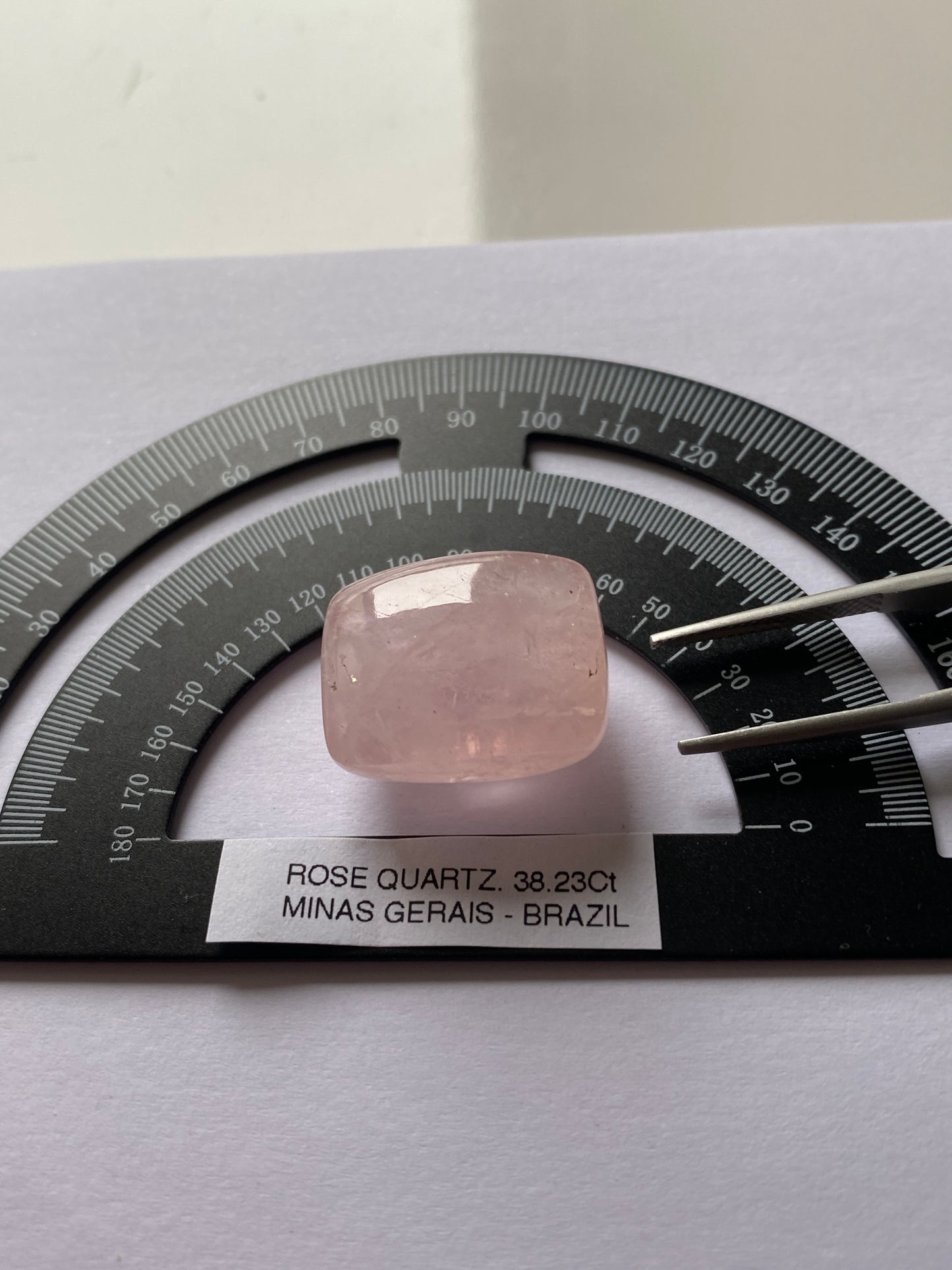 ROSE QUARTZ NATURAL GEMSTONE : LARANJEIRAS, MINAS GERAIS, BRAZIL 38.23Ct MFG4868