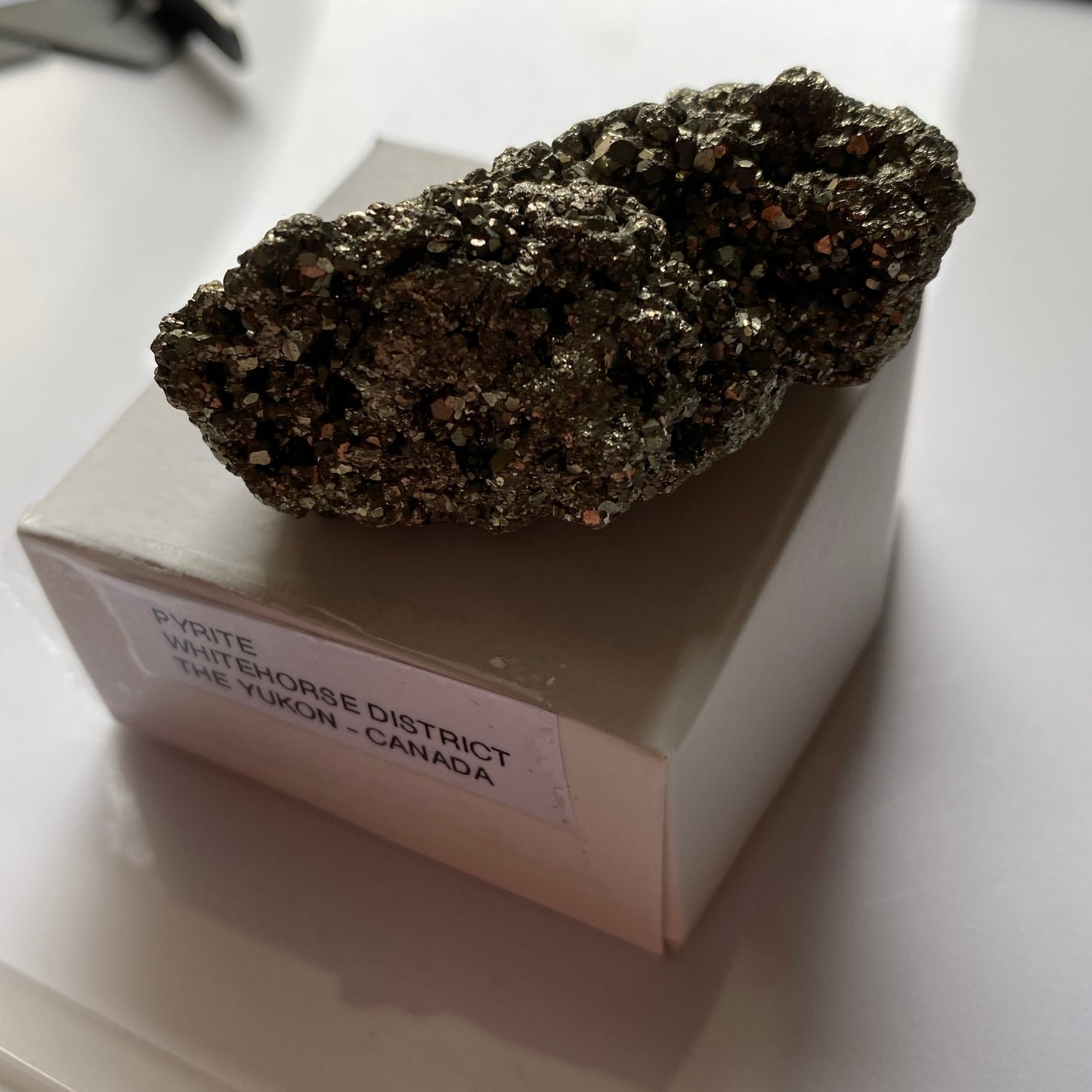 PYRITE CRYSTAL ASSEMBLAGE - WHITEHORSE DISTRICT, THE YUKON, CANADA. 62g MF1082