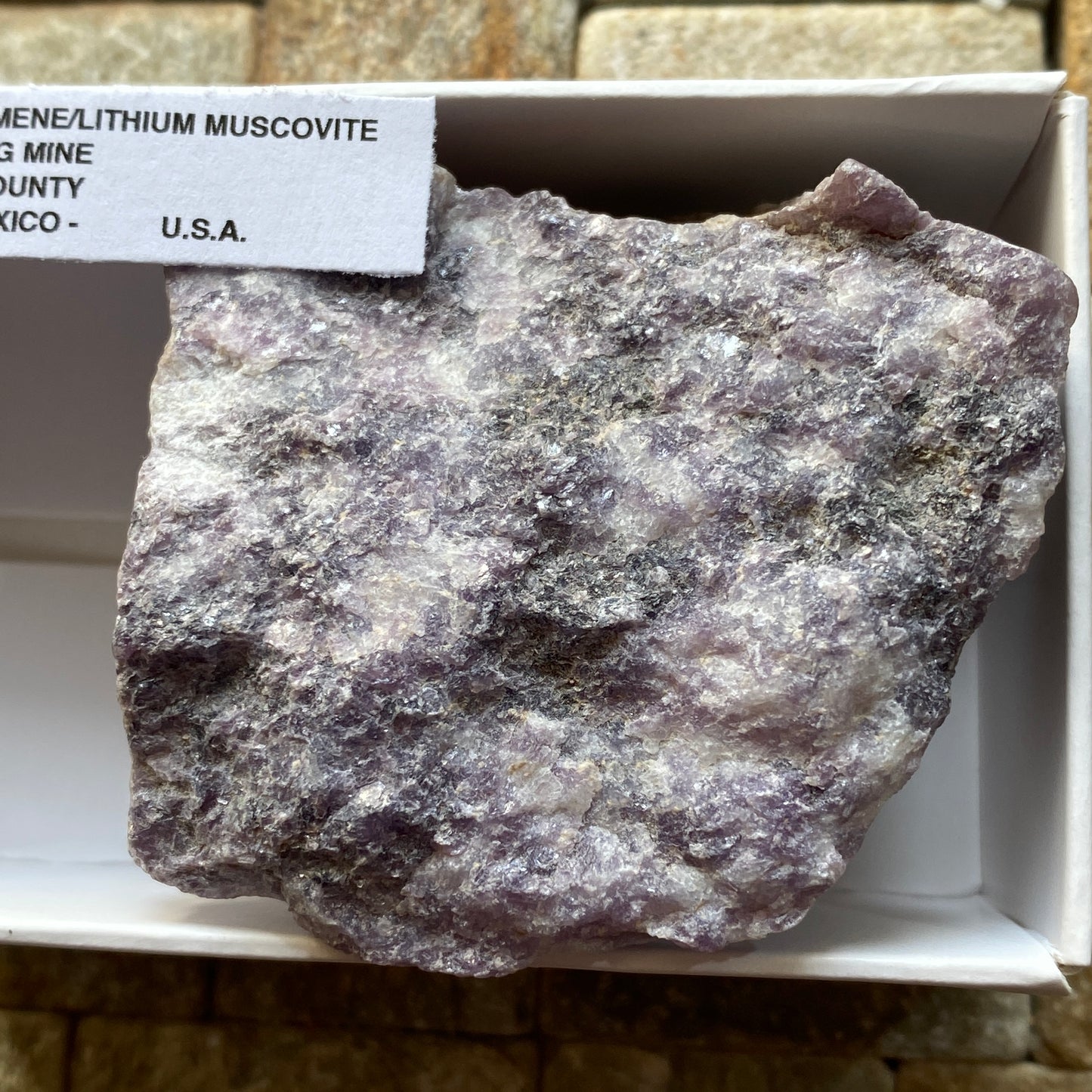 SPODUMENE WITH LITHIUM MUSCOVITE - HARDING MINE, NEW MEXICO, U.S.A. 94g MF4340