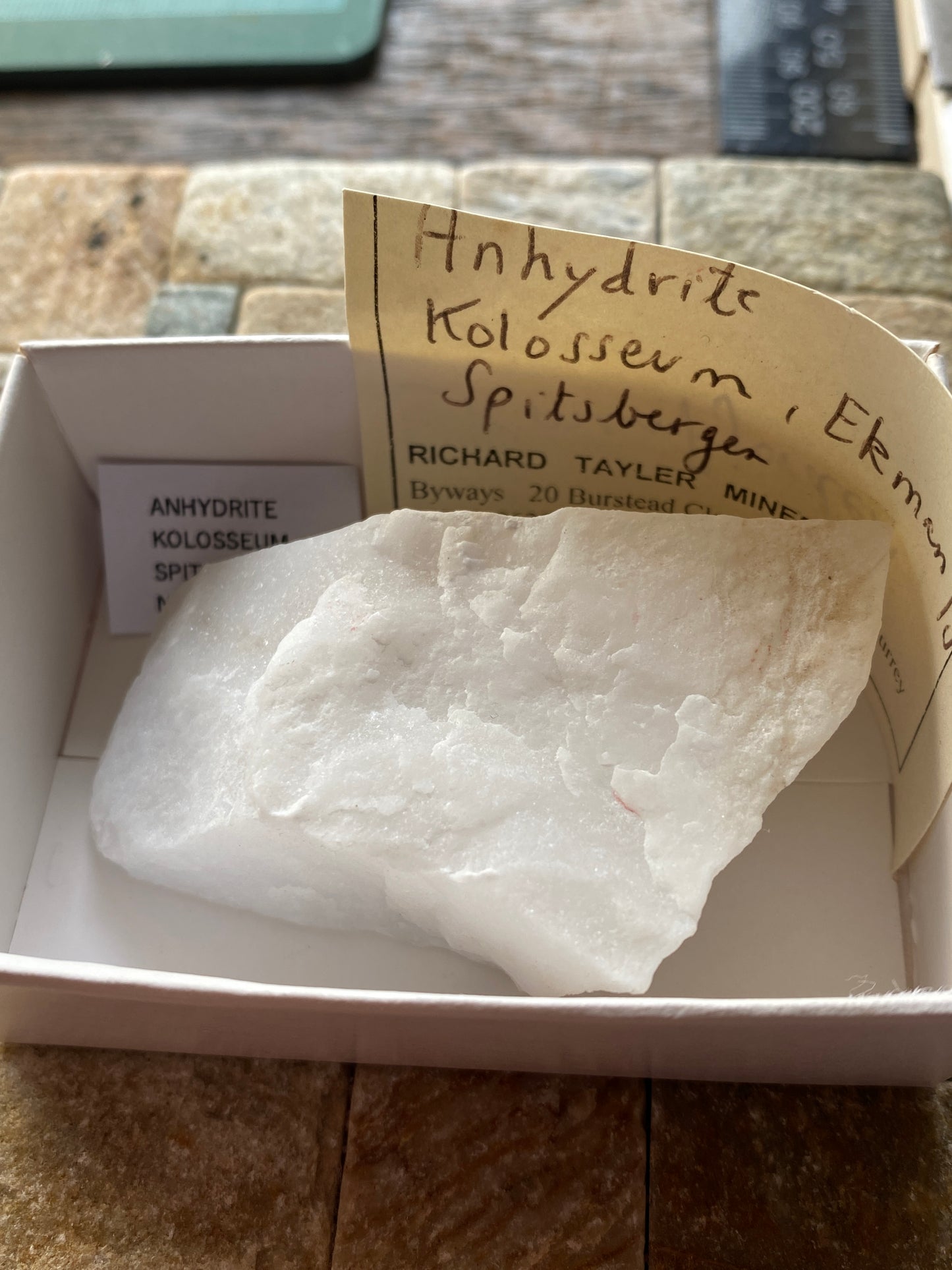ANHYDRITE : KOLOSSEUM, EKMANFJORDEN, SPITSBERGEN, NORWAY 87g. MF4864