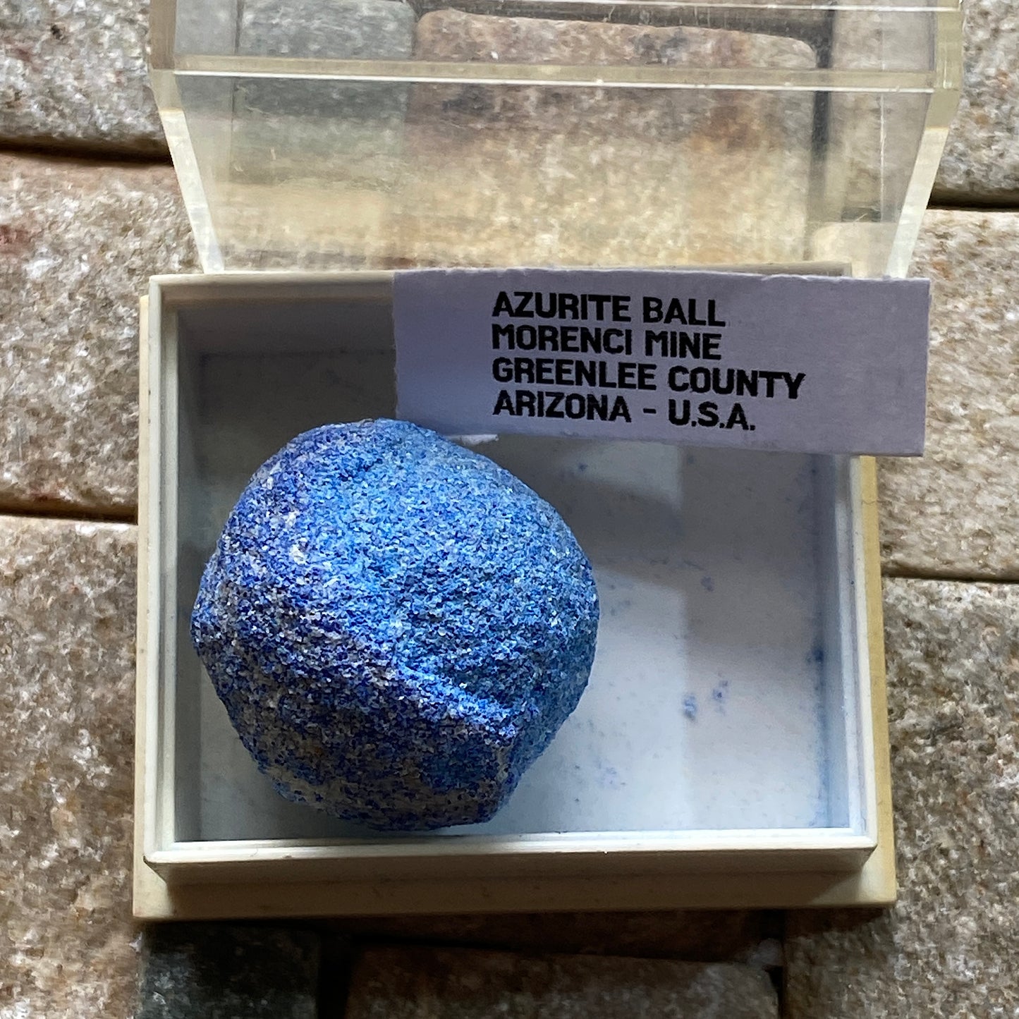 AZURITE BALL FROM MORENCI MINE, ARIZONA, U.S.A. 11g. MF4346