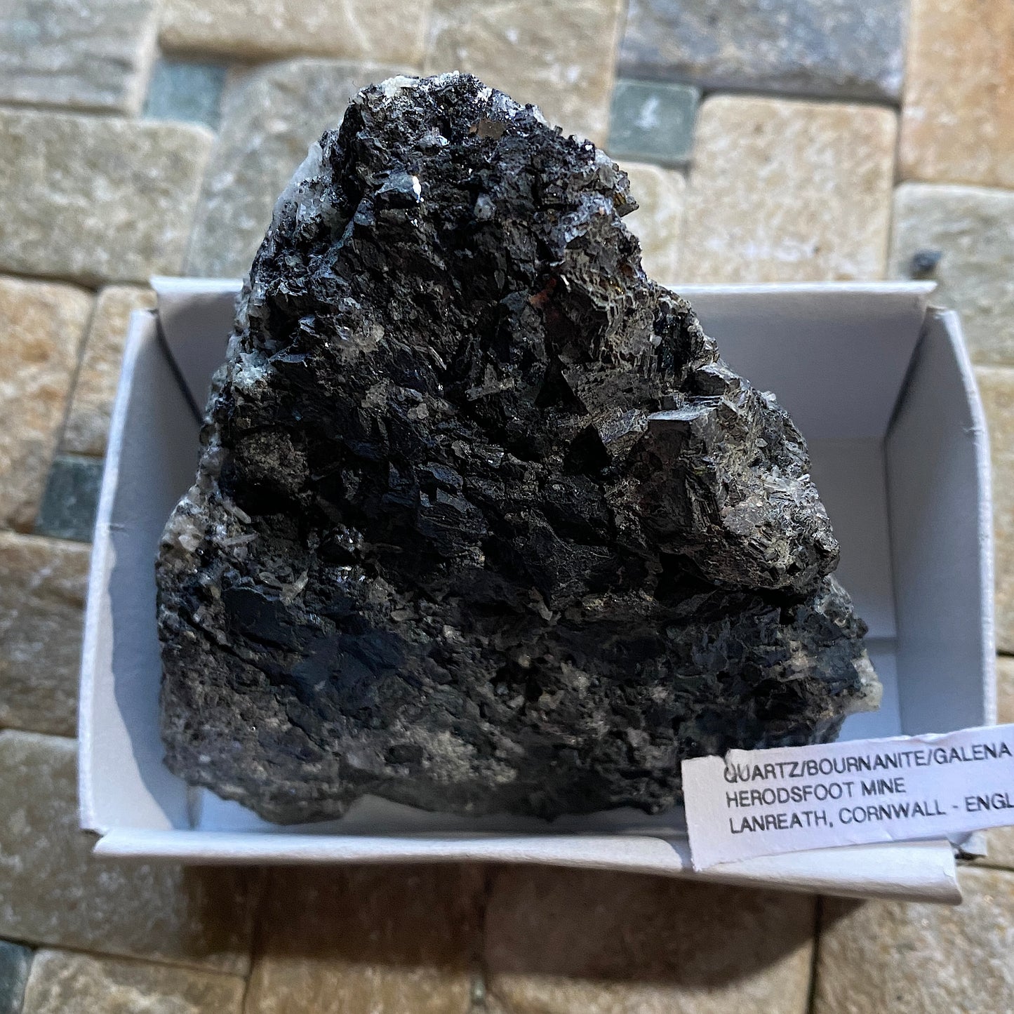 BOURNONITE/GALENA/QUARTZ - HERODSFOOT MINE, LANREATH, CORNWALL 297g MF4021